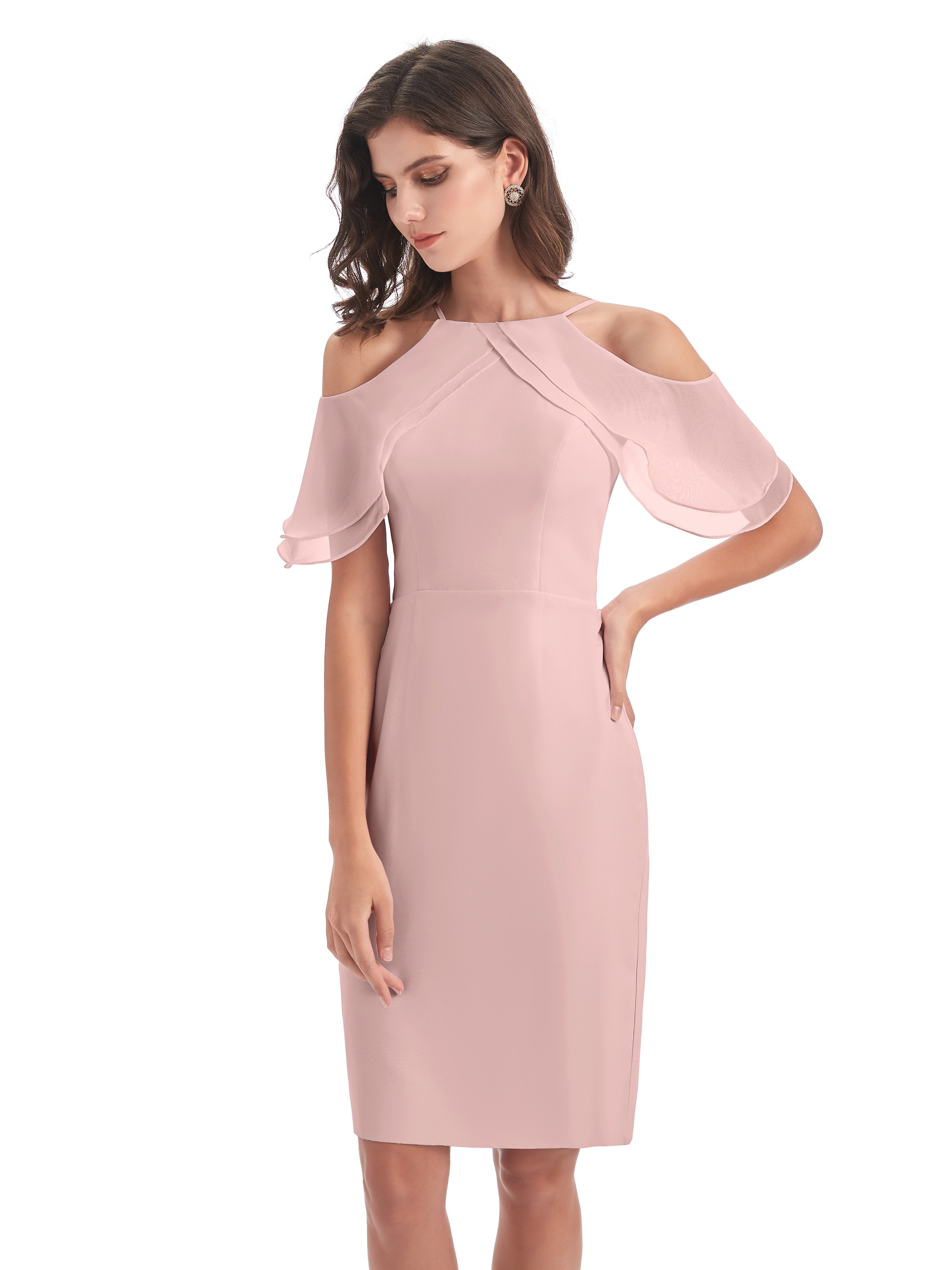 Aranza Off The Shoulder Knee Length Bridesmaid Dresses
