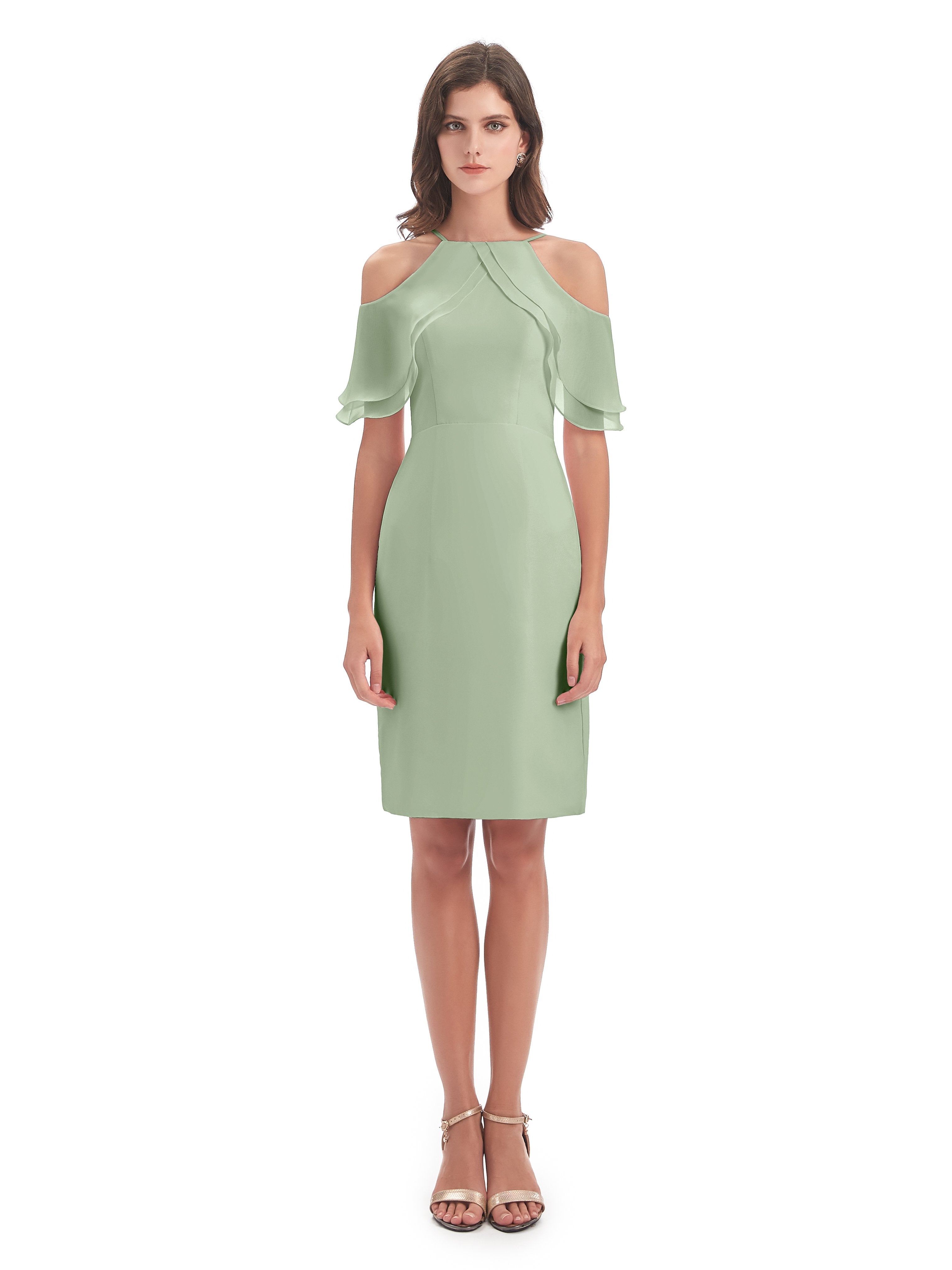 Aranza Off The Shoulder Knee Length Bridesmaid Dresses