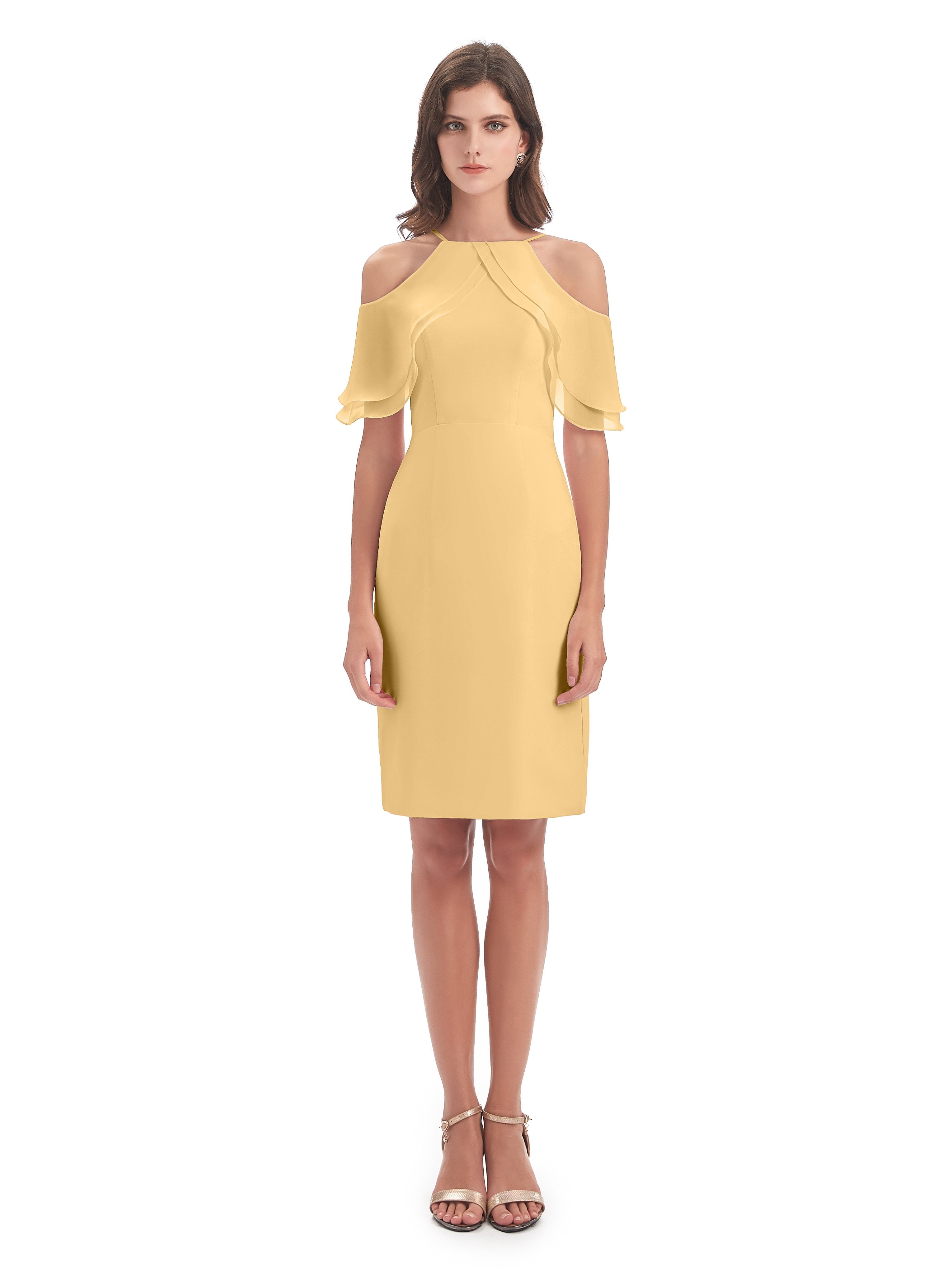 Aranza Off The Shoulder Knee Length Bridesmaid Dresses