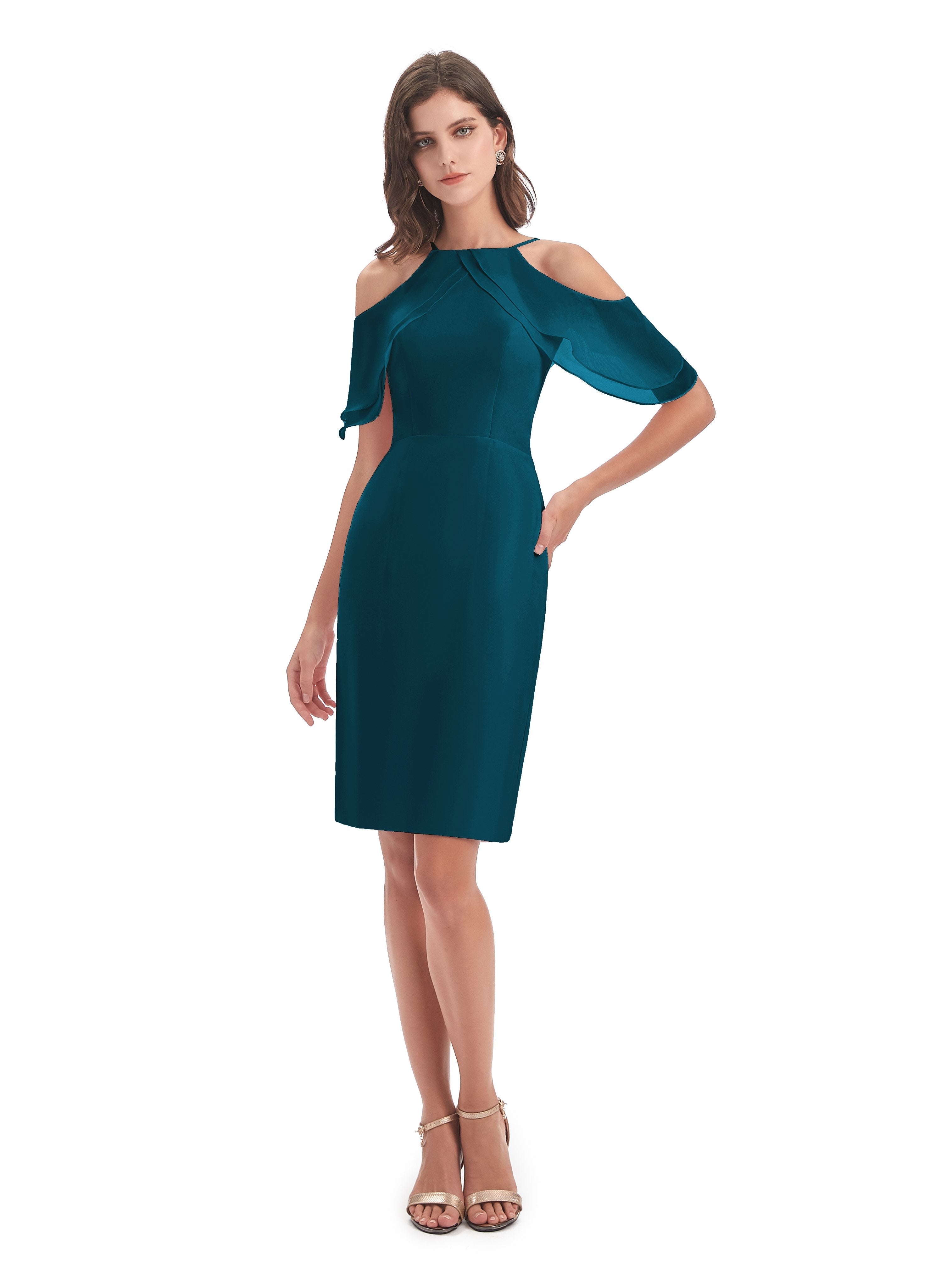 Aranza Off The Shoulder Knee Length Bridesmaid Dresses