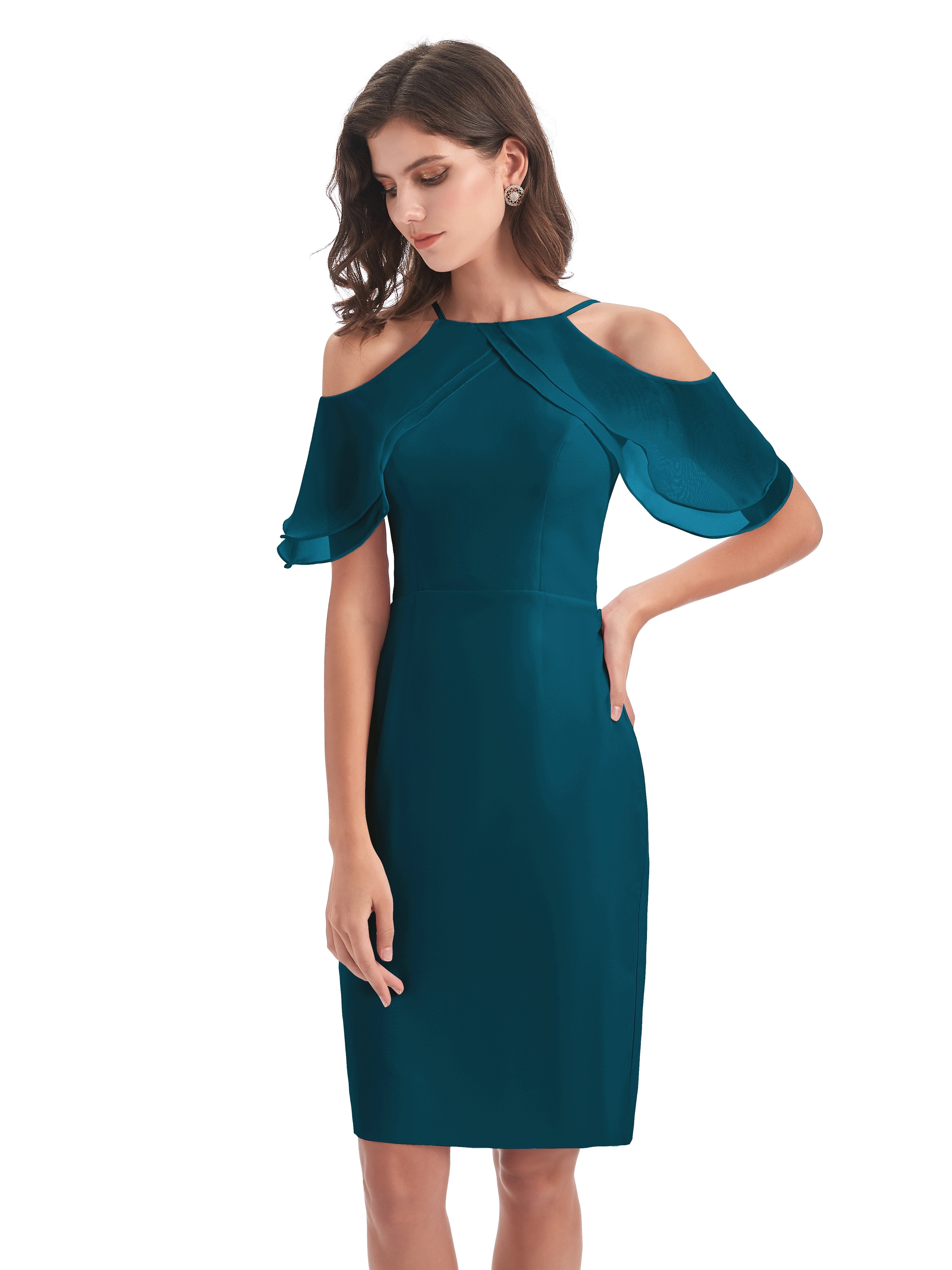 Aranza Off The Shoulder Knee Length Bridesmaid Dresses