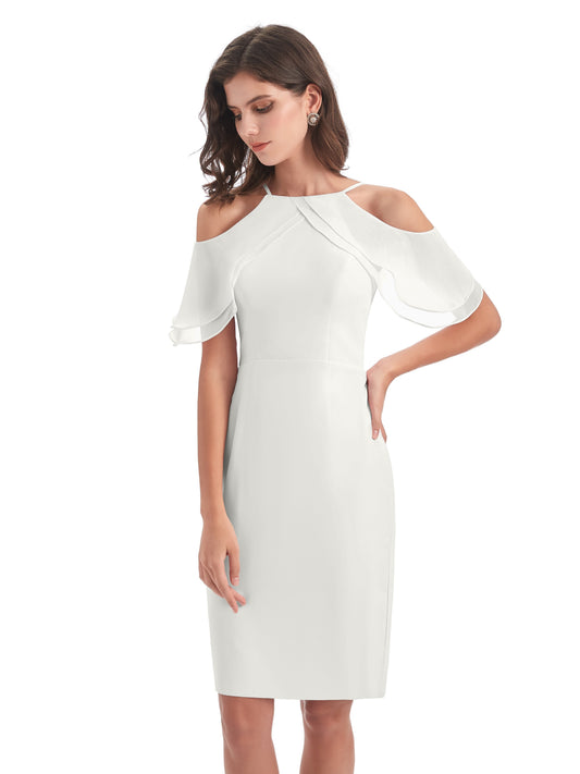 Aranza Off The Shoulder Knee Length Bridesmaid Dresses