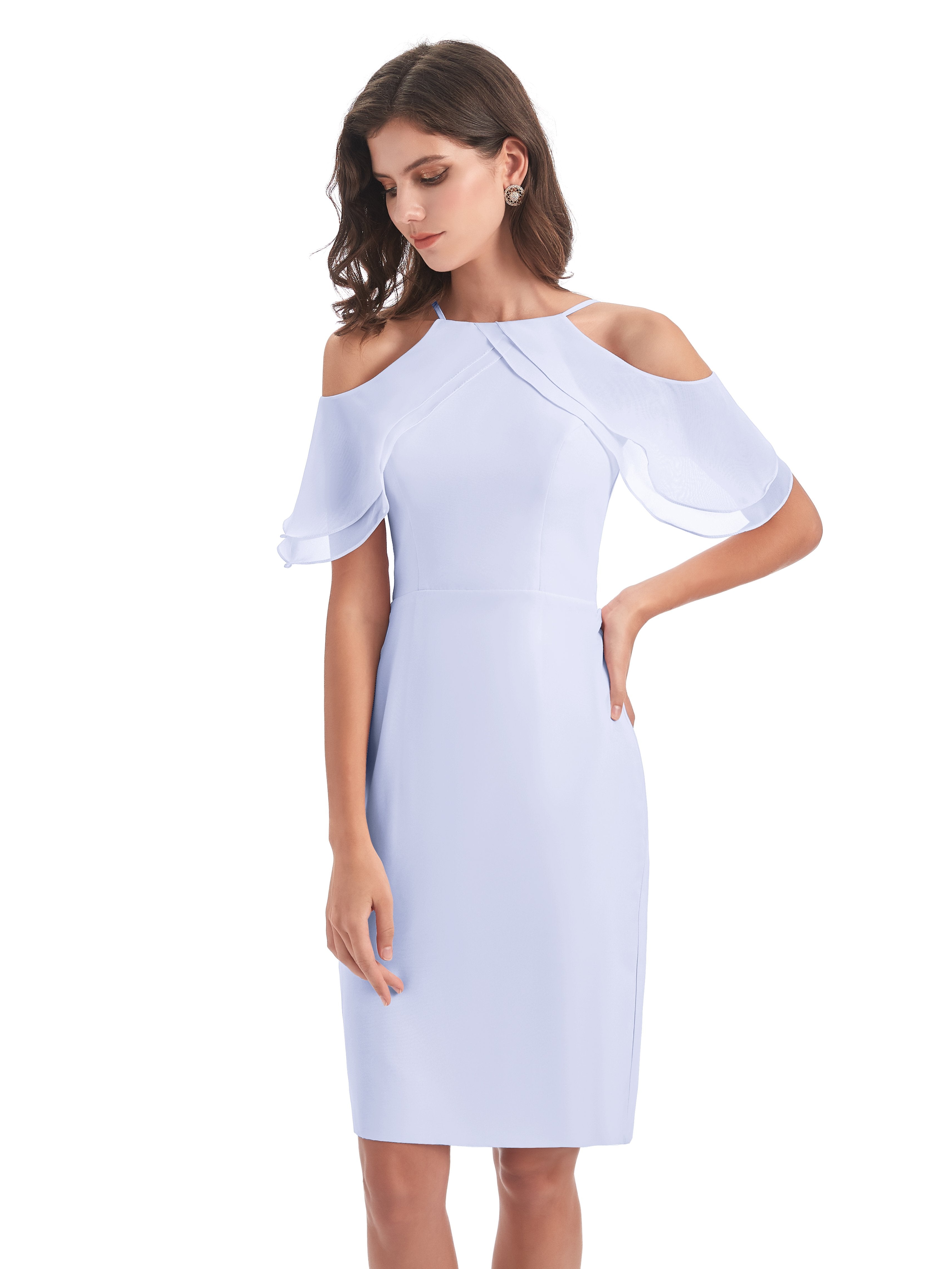 Aranza Off The Shoulder Knee Length Bridesmaid Dresses