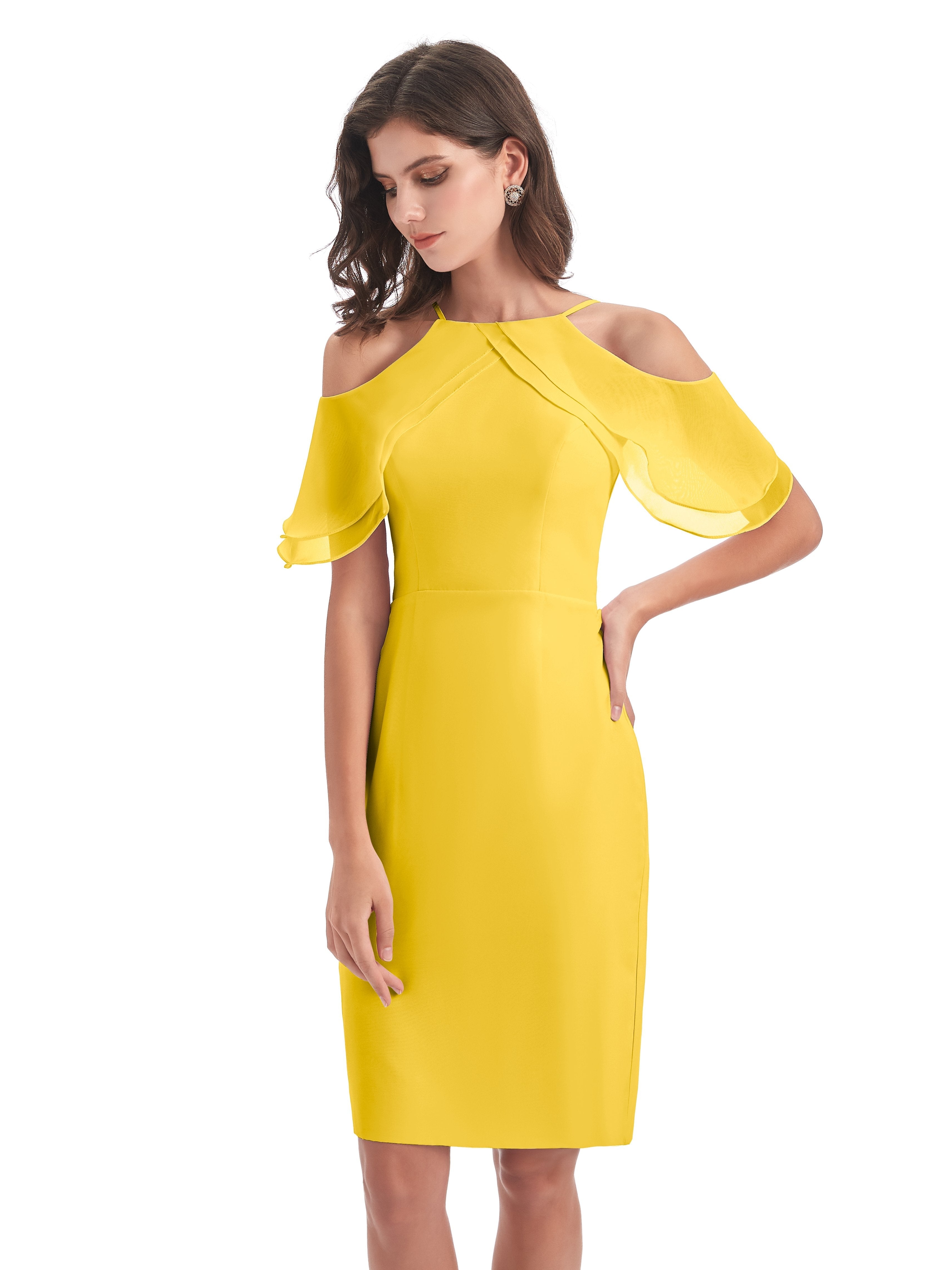 Aranza Off The Shoulder Knee Length Bridesmaid Dresses