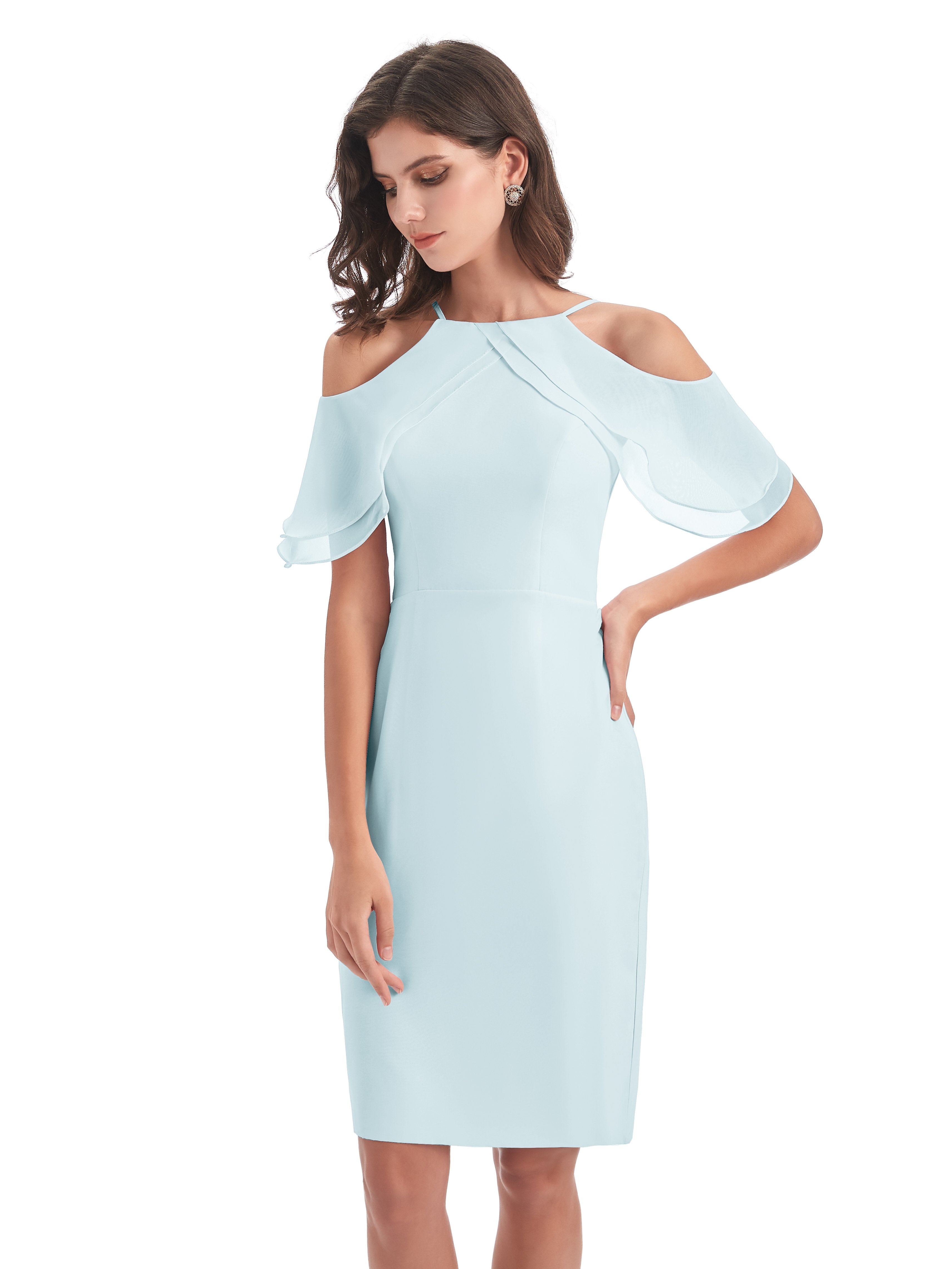 Aranza Off The Shoulder Knee Length Bridesmaid Dresses