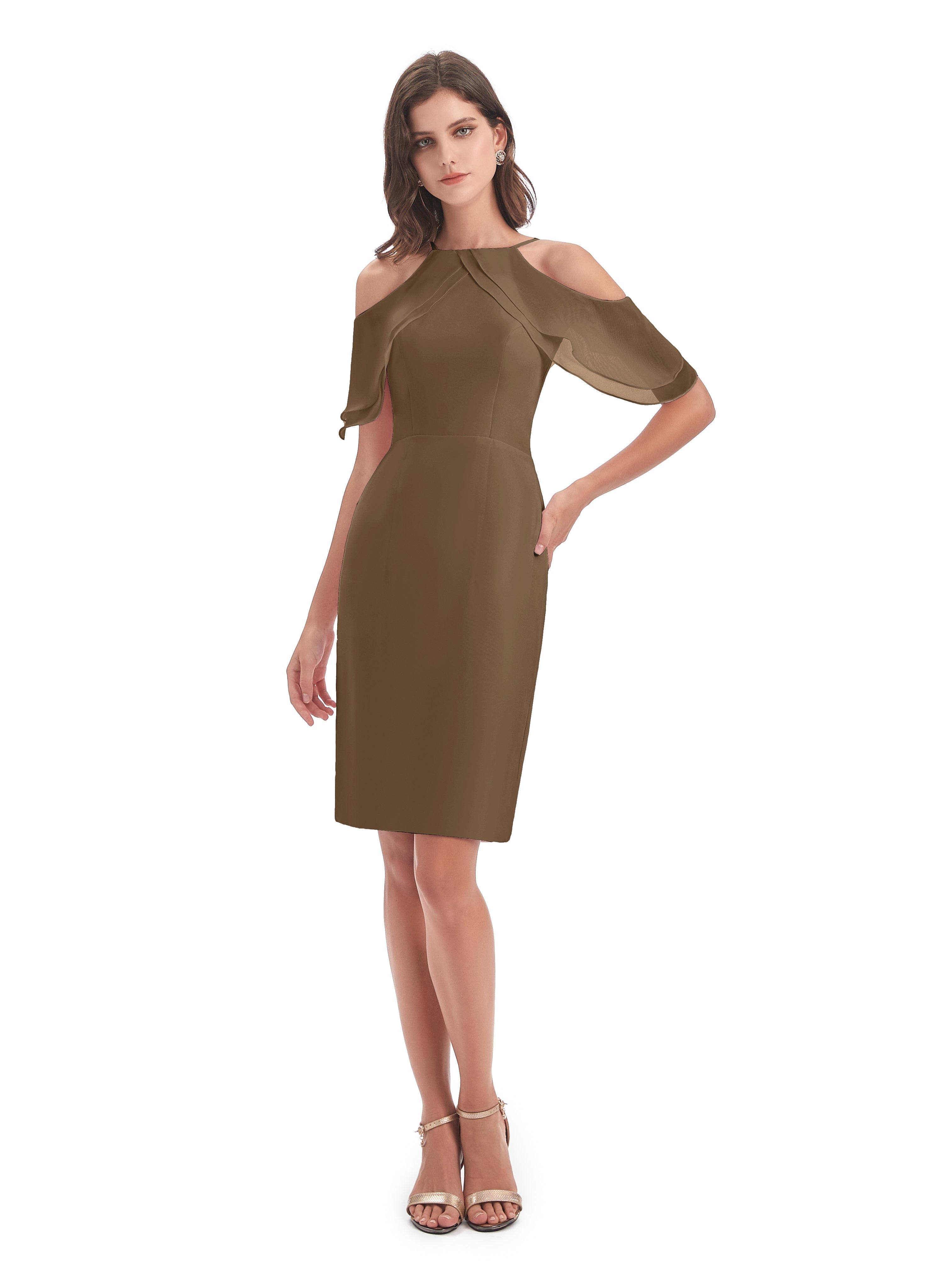 Aranza Off The Shoulder Knee Length Bridesmaid Dresses