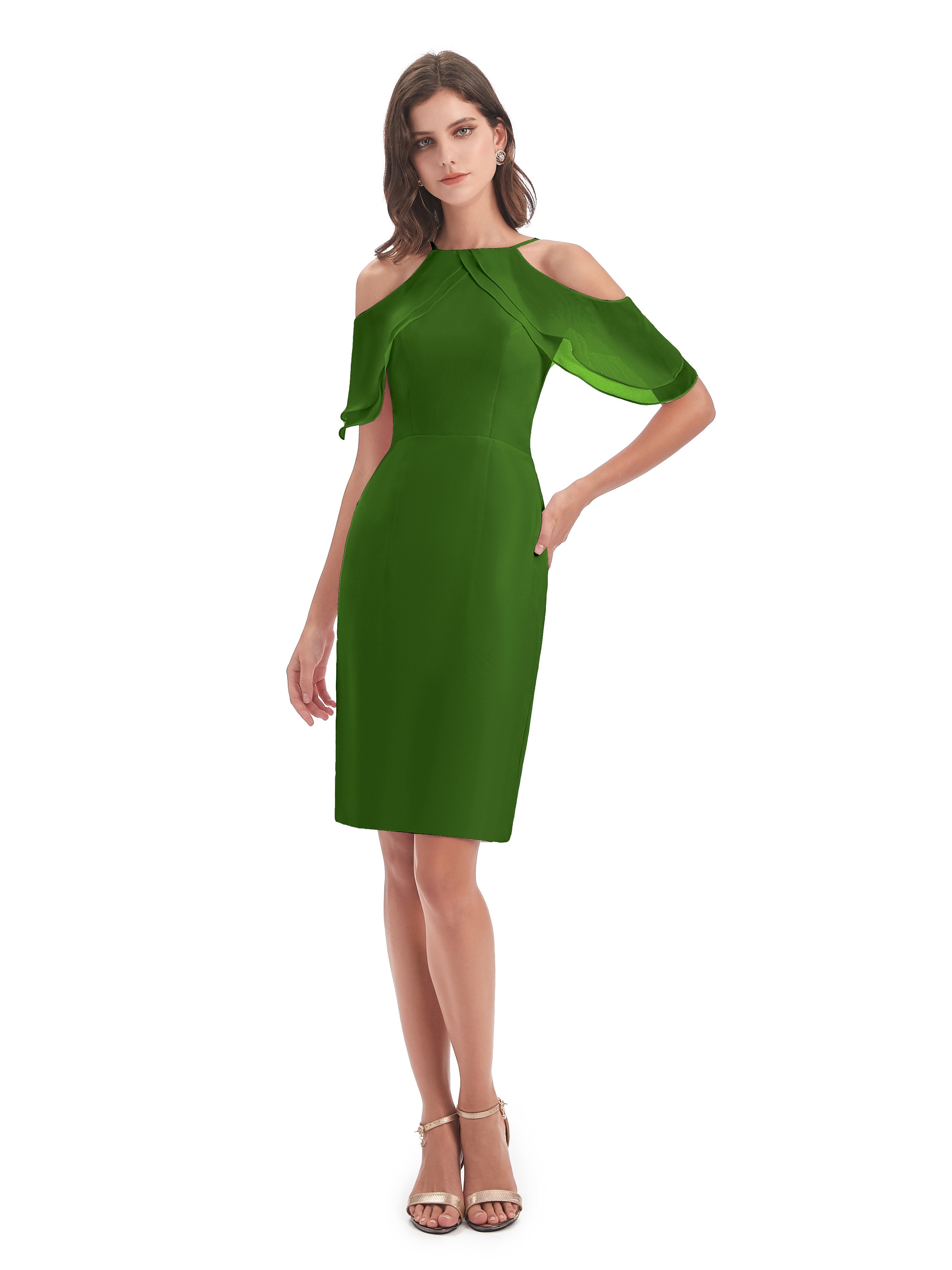 Aranza Off The Shoulder Knee Length Bridesmaid Dresses