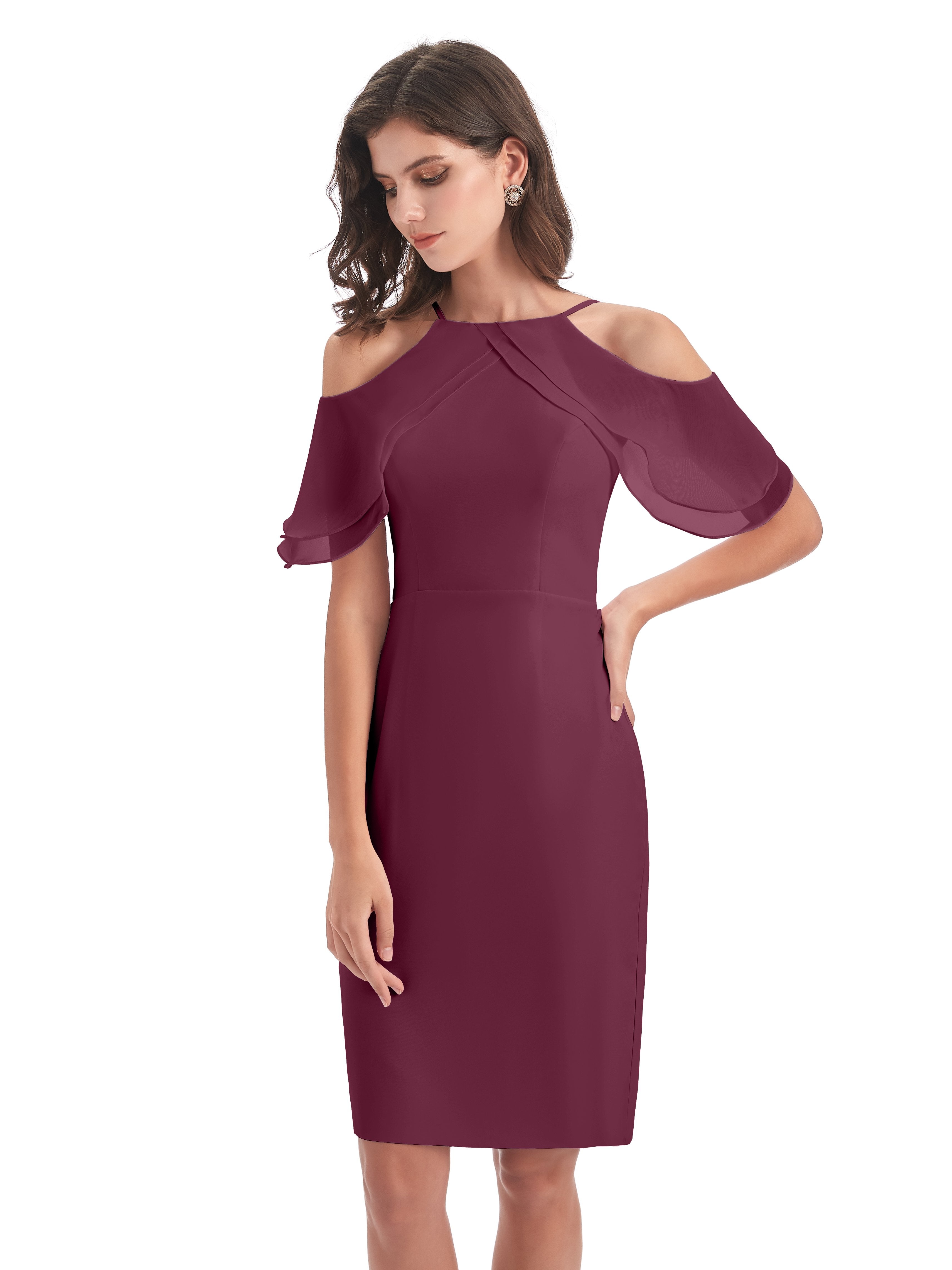Aranza Off The Shoulder Knee Length Bridesmaid Dresses
