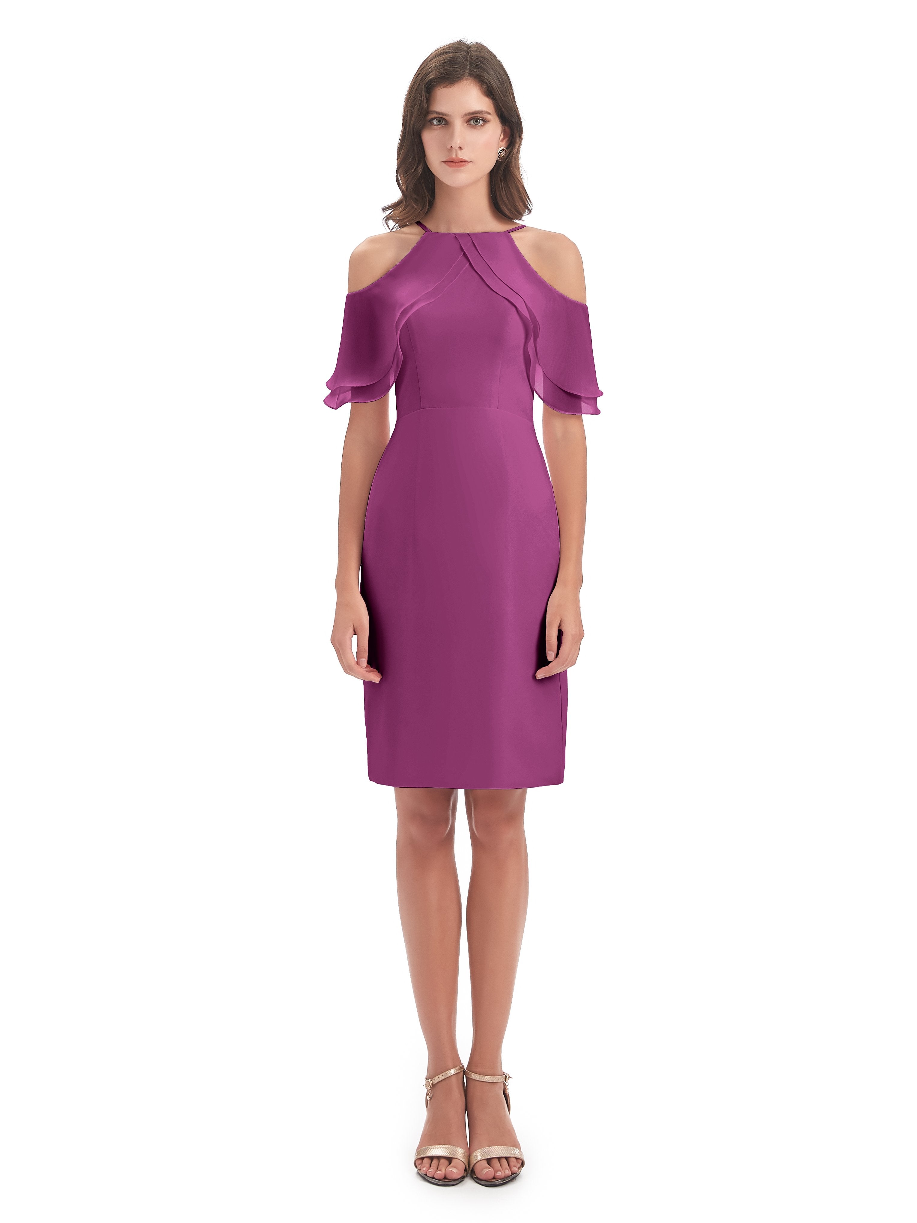 Aranza Off The Shoulder Knee Length Bridesmaid Dresses