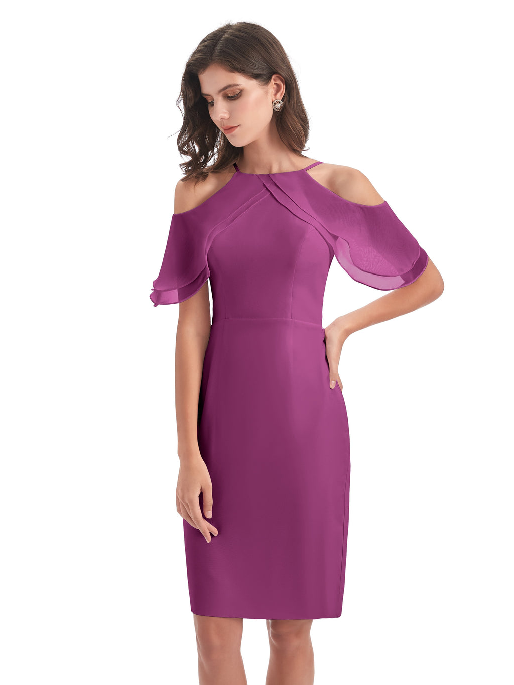 Aranza Off The Shoulder Knee Length Bridesmaid Dresses