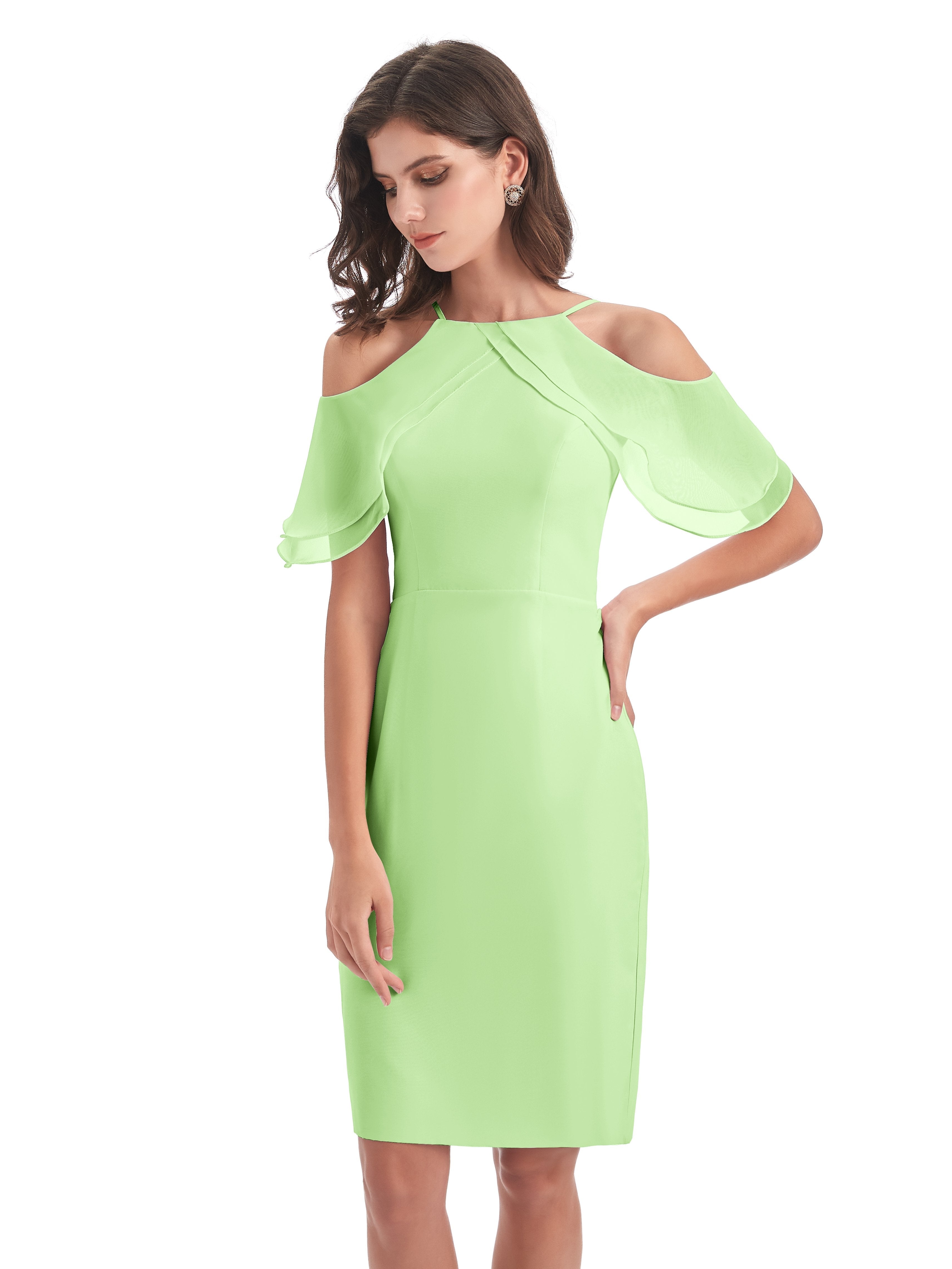 Aranza Off The Shoulder Knee Length Bridesmaid Dresses