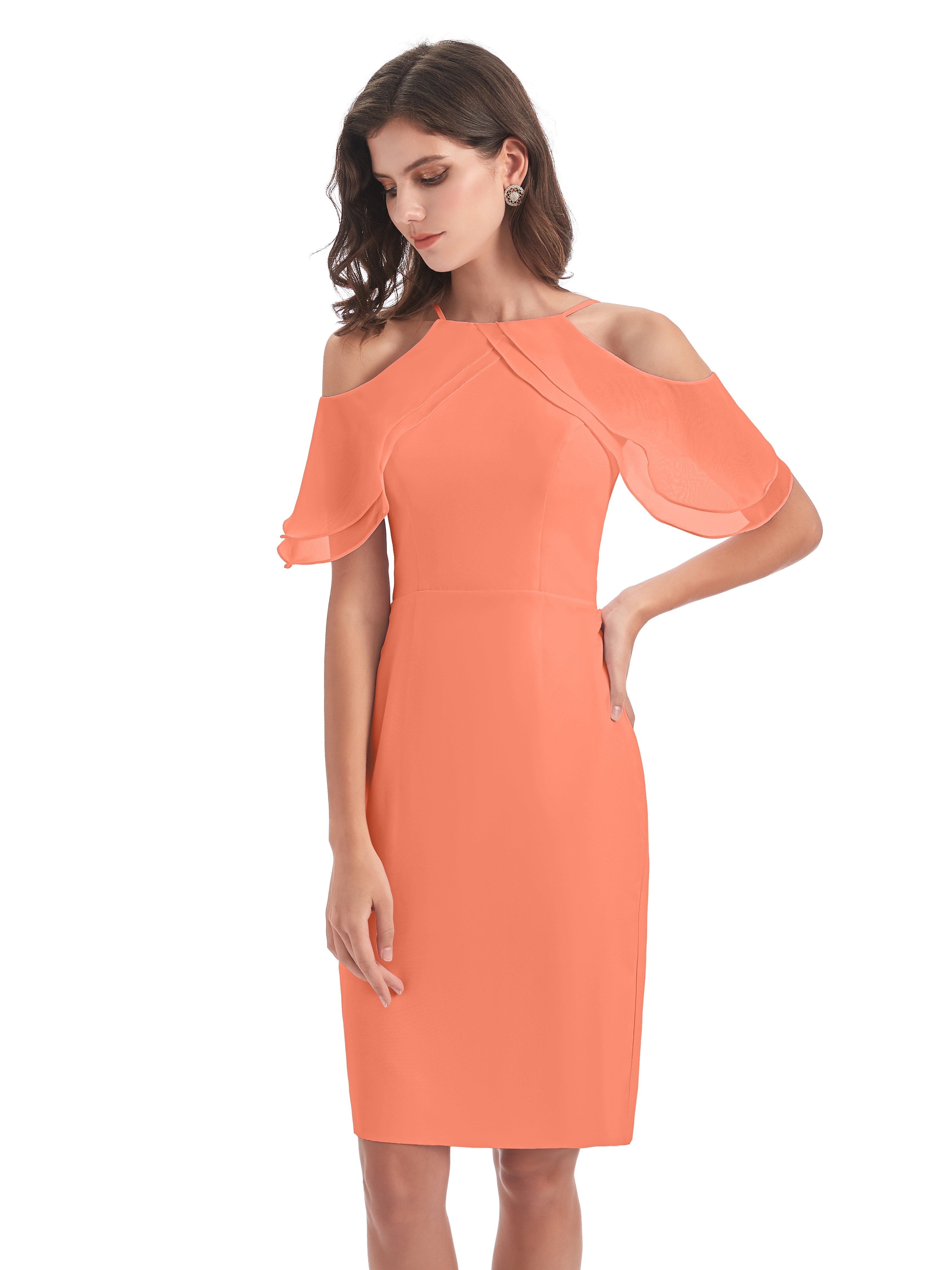 Aranza Off The Shoulder Knee Length Bridesmaid Dresses