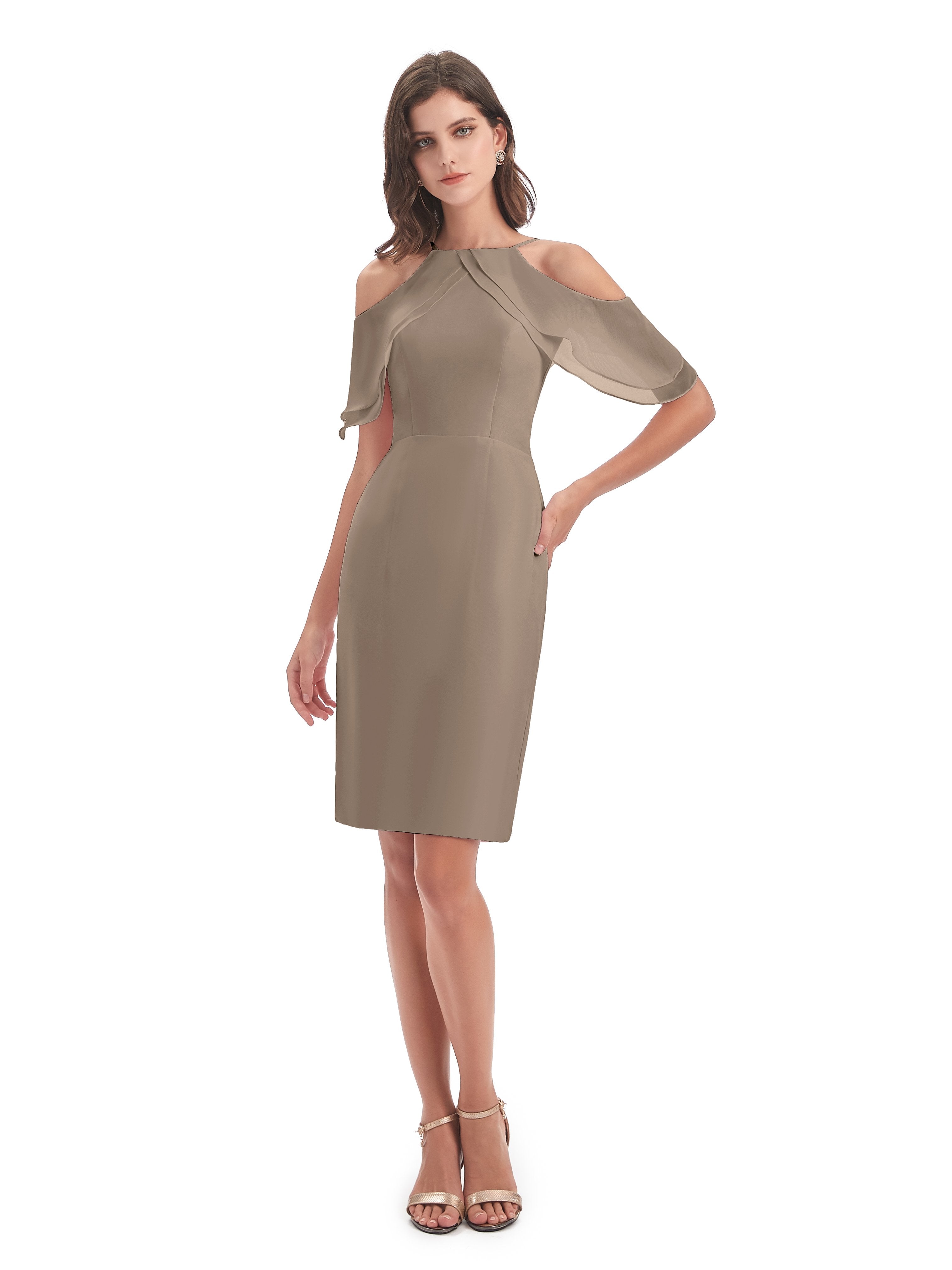 Aranza Off The Shoulder Knee Length Bridesmaid Dresses