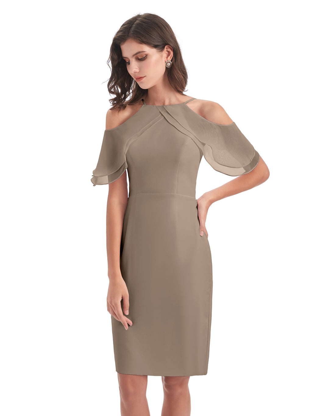 Aranza Off The Shoulder Knee Length Bridesmaid Dresses