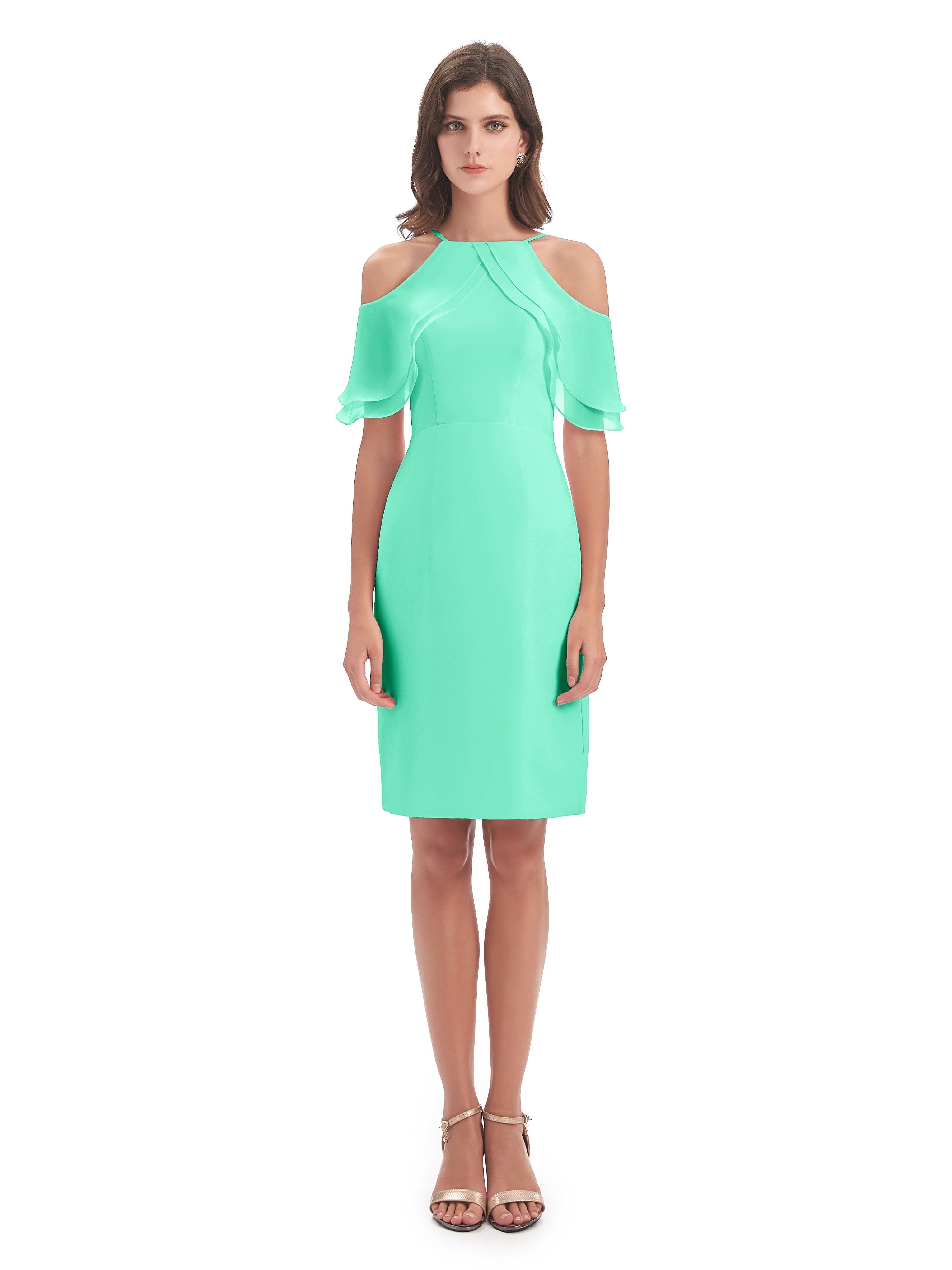 Aranza Off The Shoulder Knee Length Bridesmaid Dresses
