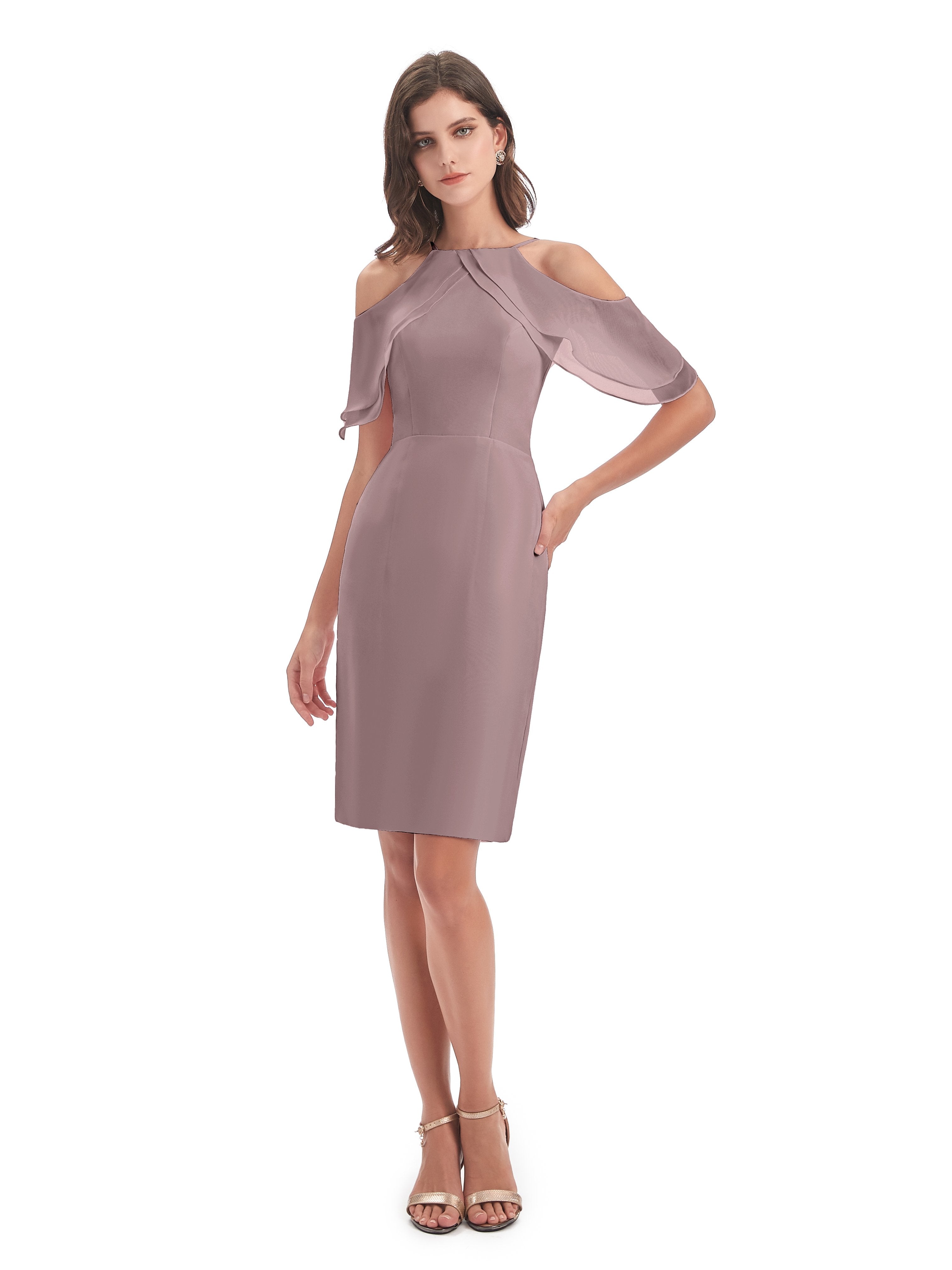 Aranza Off The Shoulder Knee Length Bridesmaid Dresses