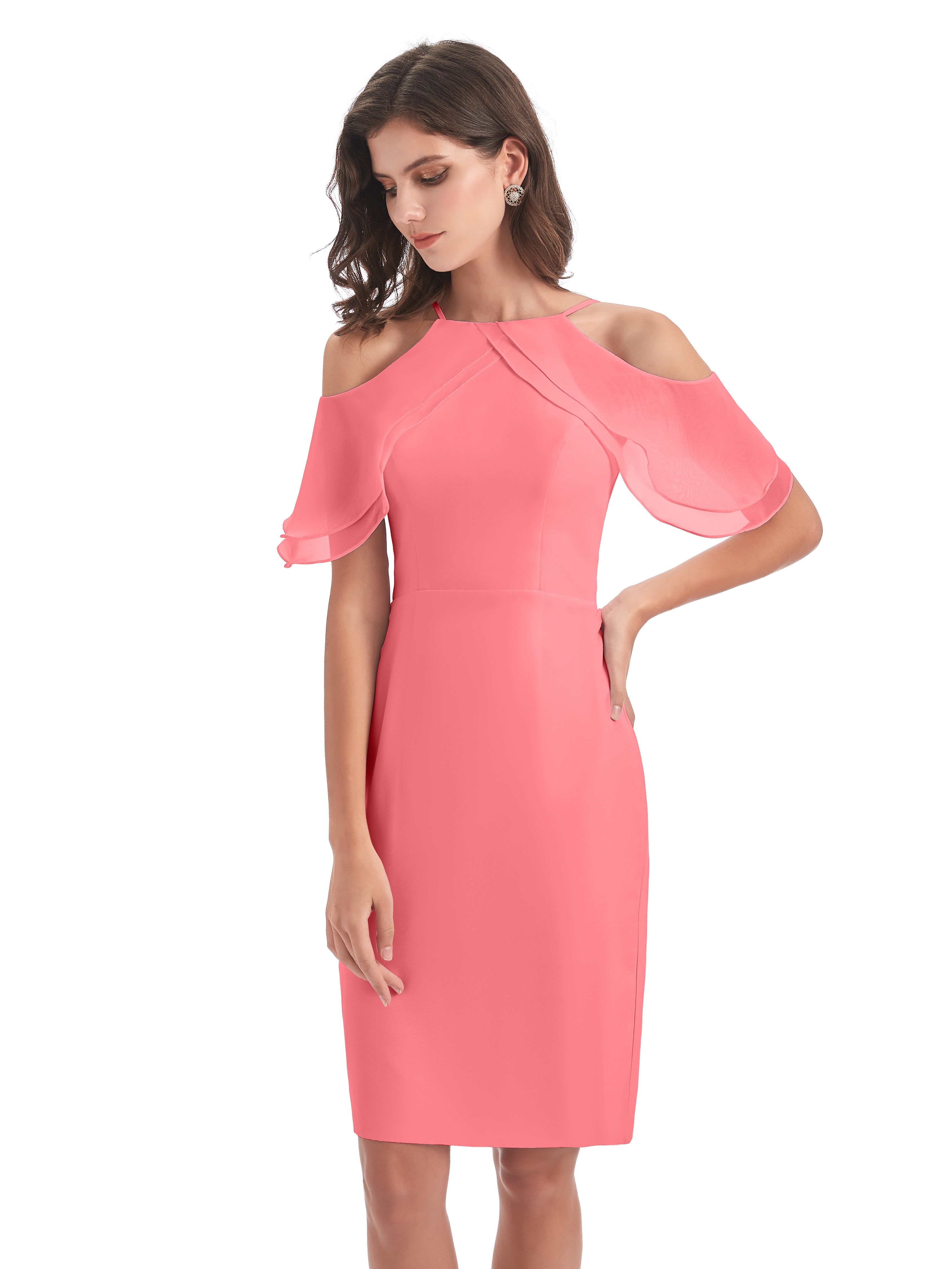 Aranza Off The Shoulder Knee Length Bridesmaid Dresses