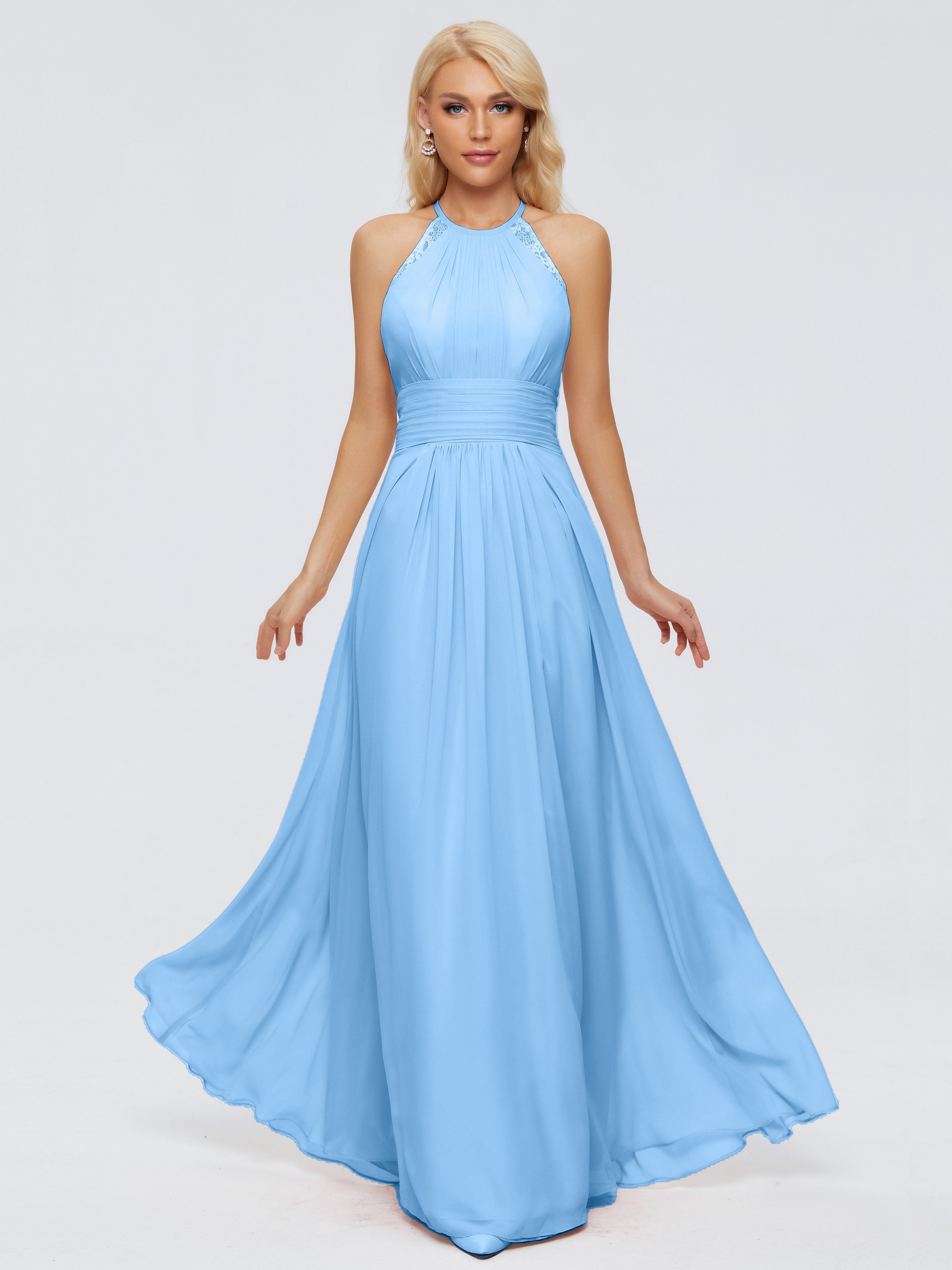 Arya Halter Chiffon Bridesmaid Dresses