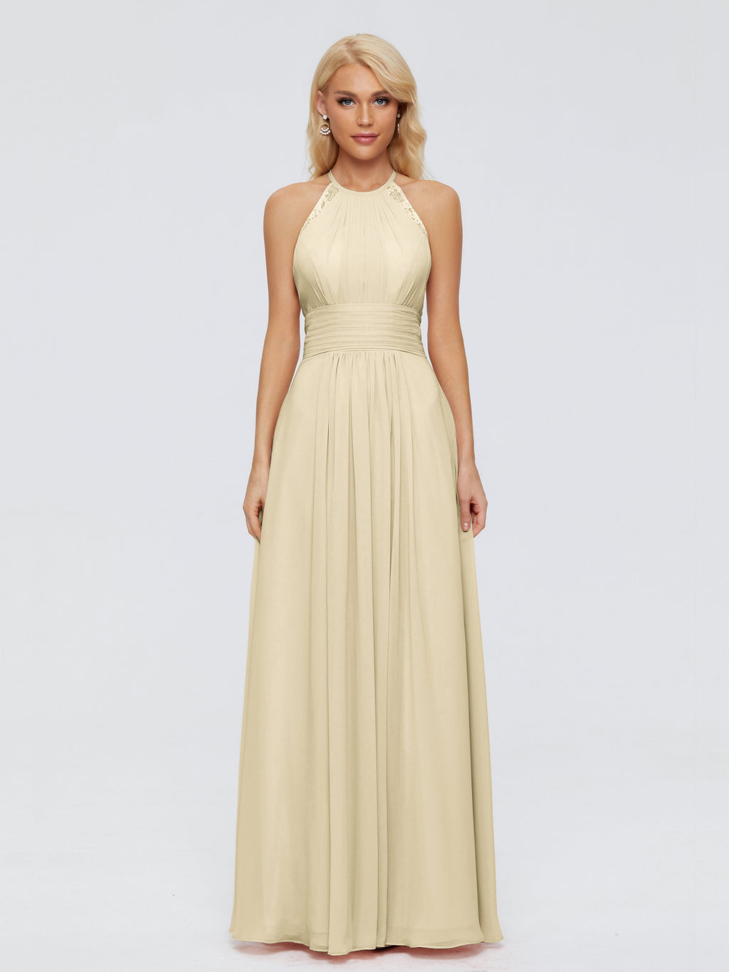 Arya Halter Chiffon Bridesmaid Dresses