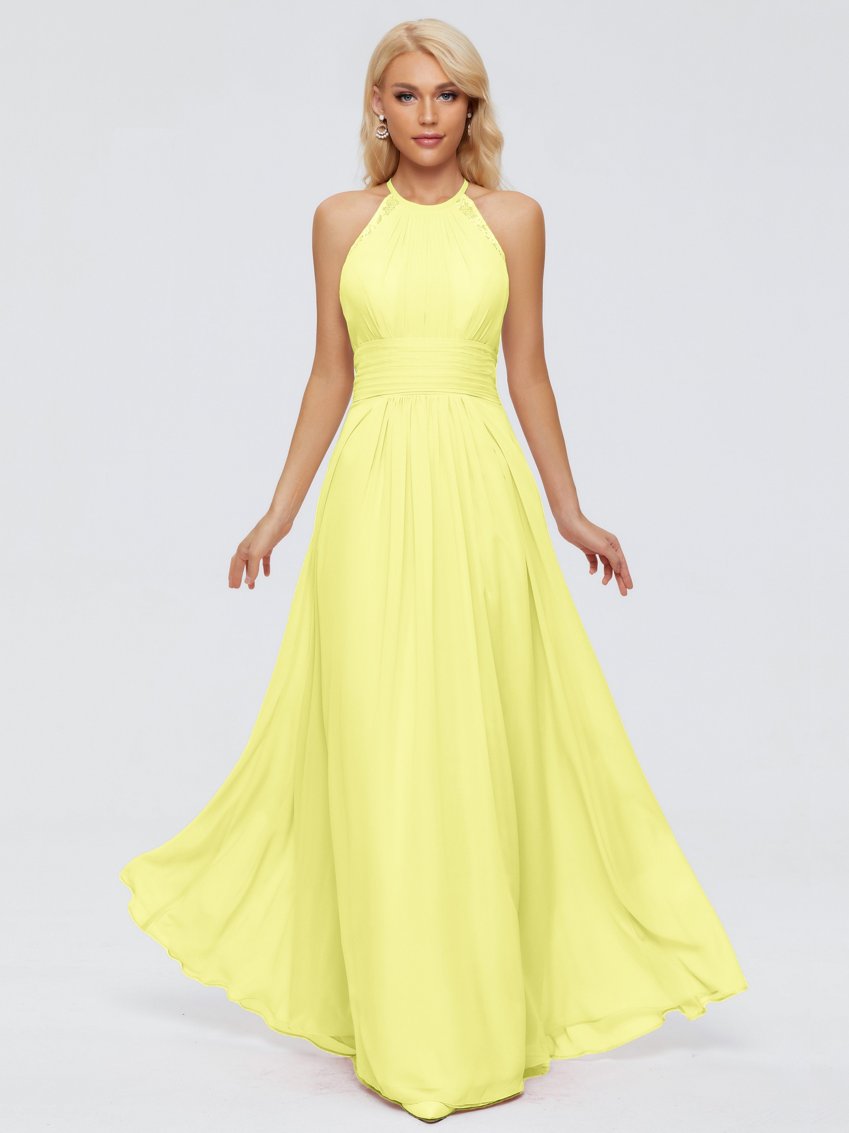 Arya Halter Chiffon Bridesmaid Dresses