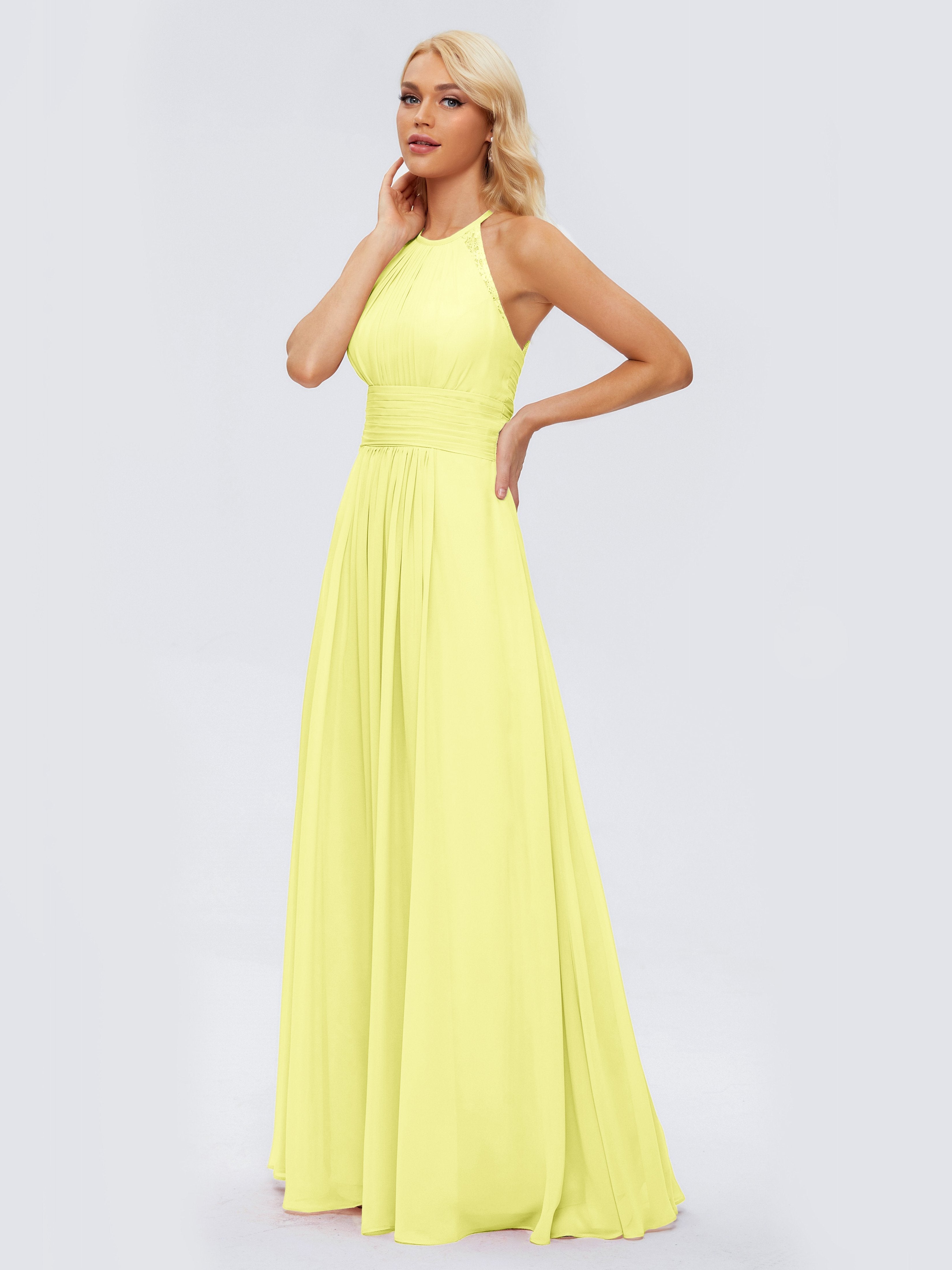 Arya Halter Chiffon Bridesmaid Dresses