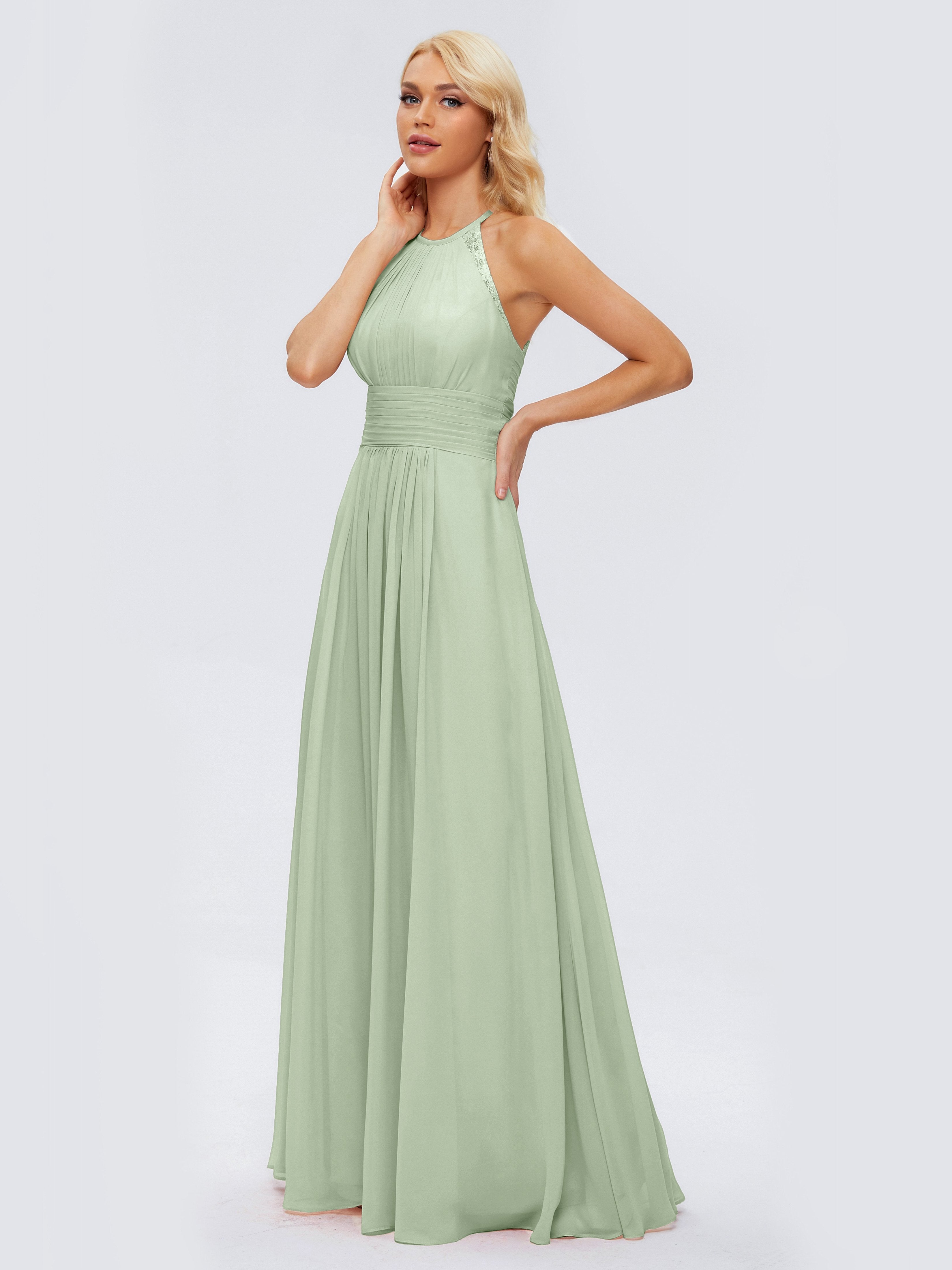 Arya Halter Chiffon Bridesmaid Dresses