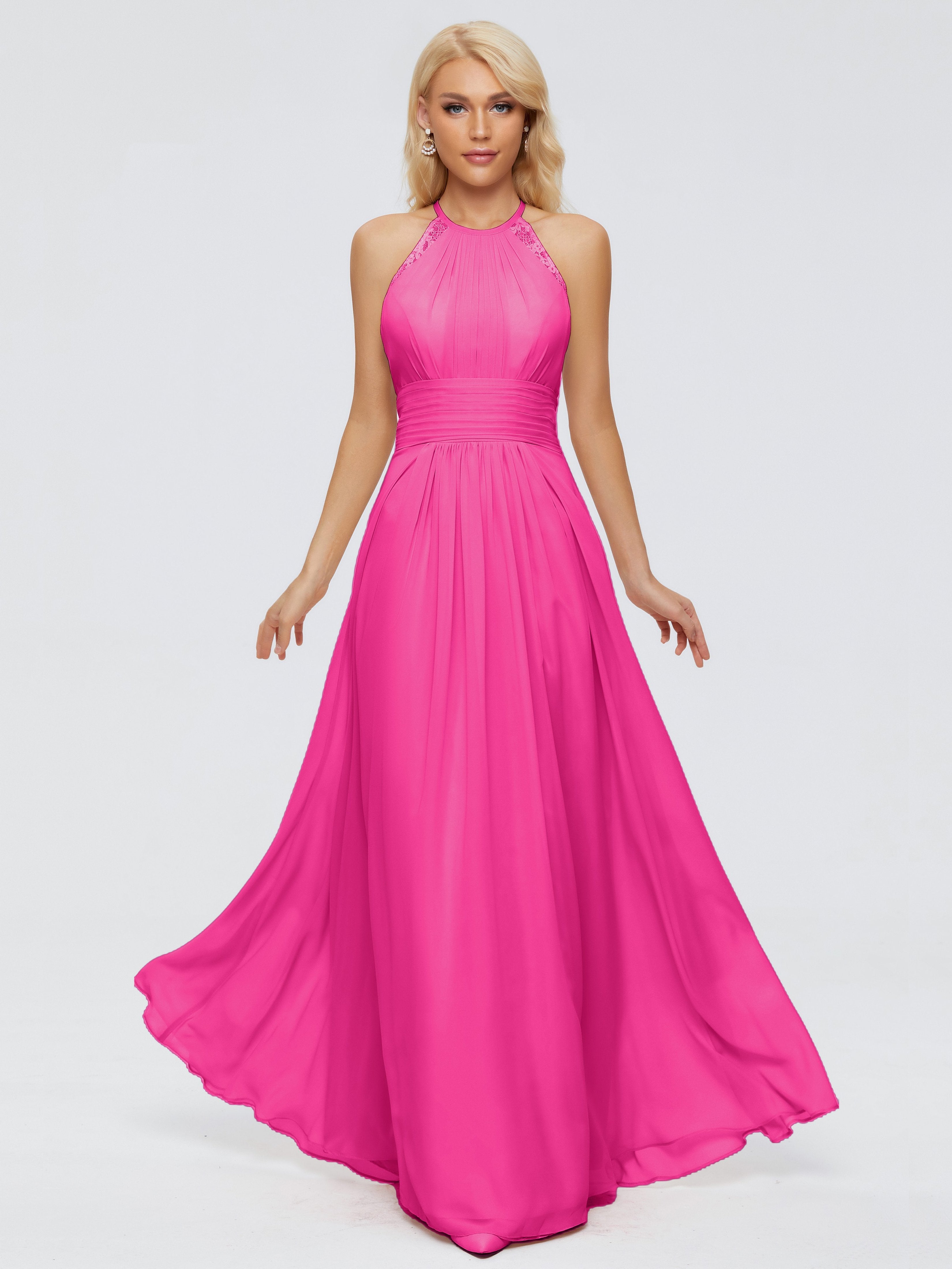 Arya Halter Chiffon Bridesmaid Dresses