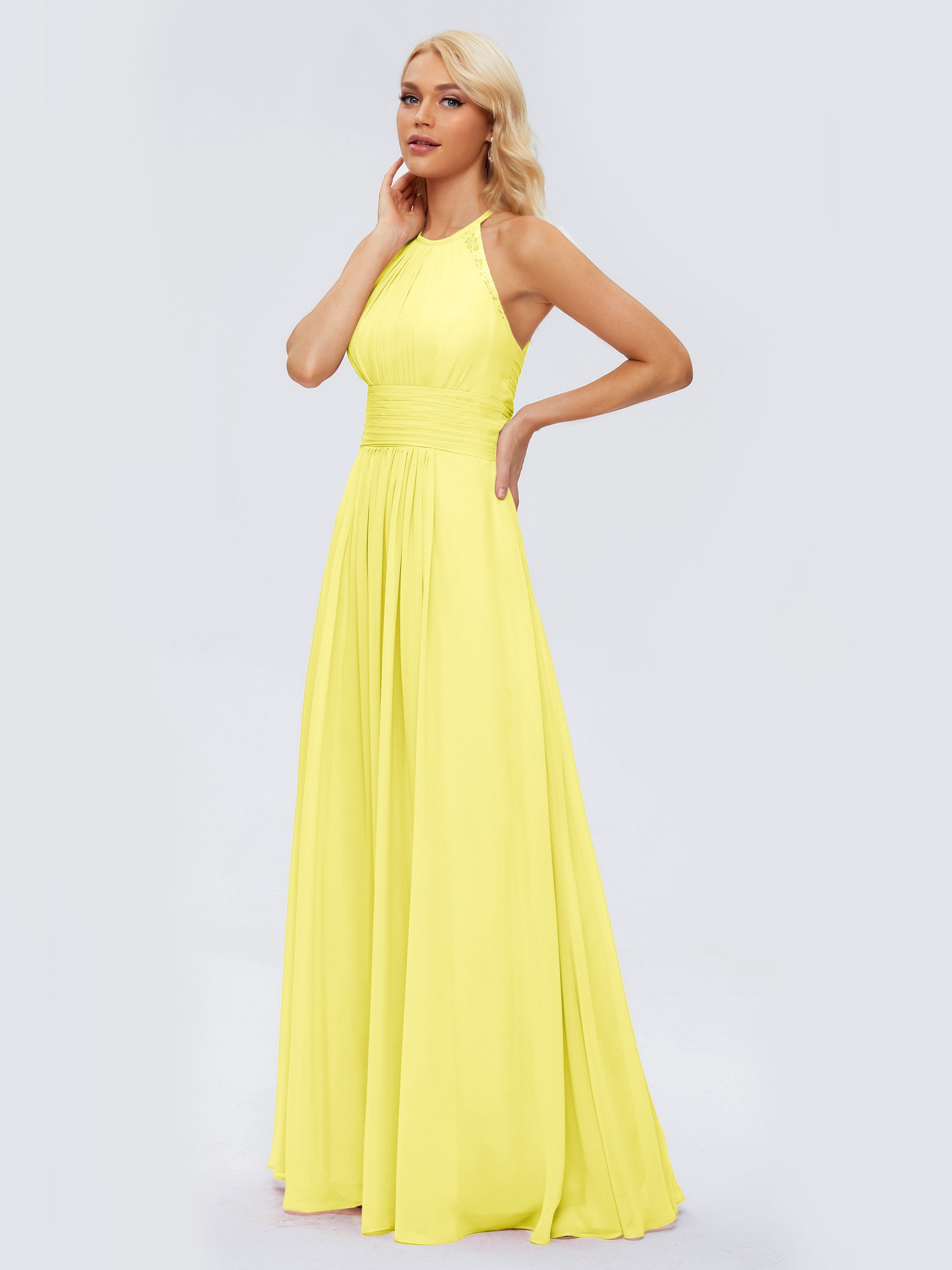Arya Halter Chiffon Bridesmaid Dresses