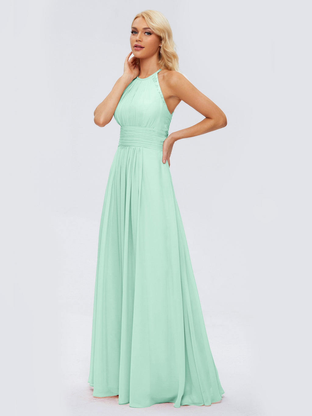 Arya Halter Chiffon Bridesmaid Dresses