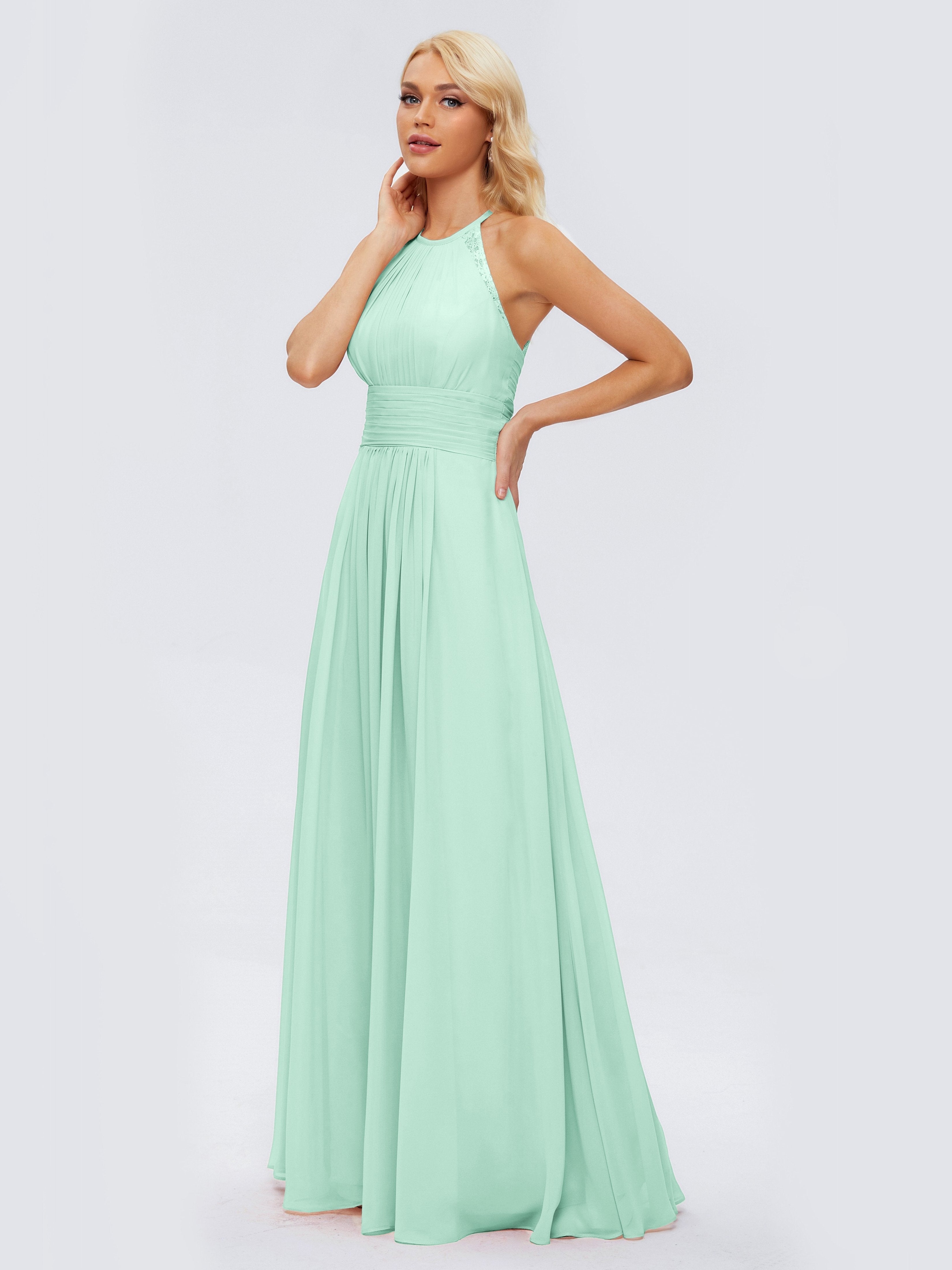 Arya Halter Chiffon Bridesmaid Dresses