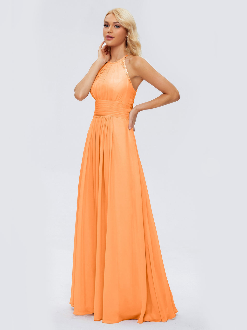 Arya Halter Chiffon Bridesmaid Dresses