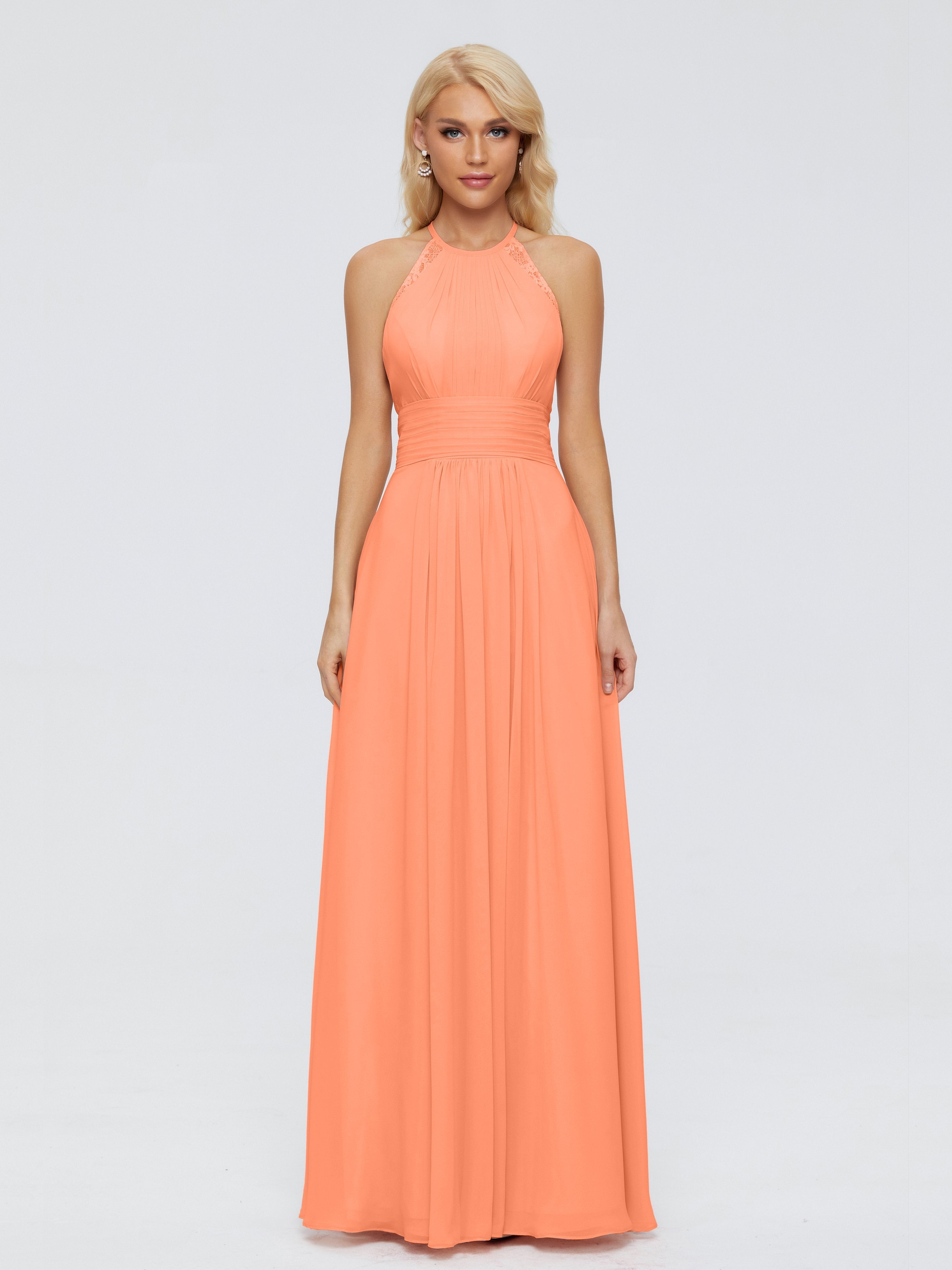Arya Halter Chiffon Bridesmaid Dresses