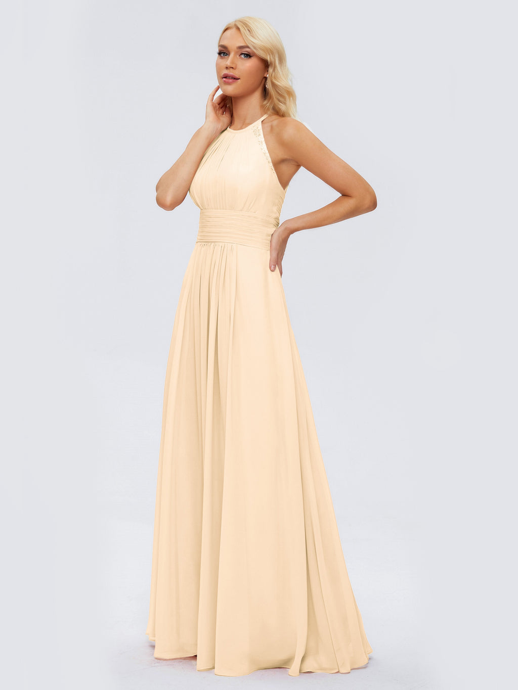 Arya Halter Chiffon Bridesmaid Dresses