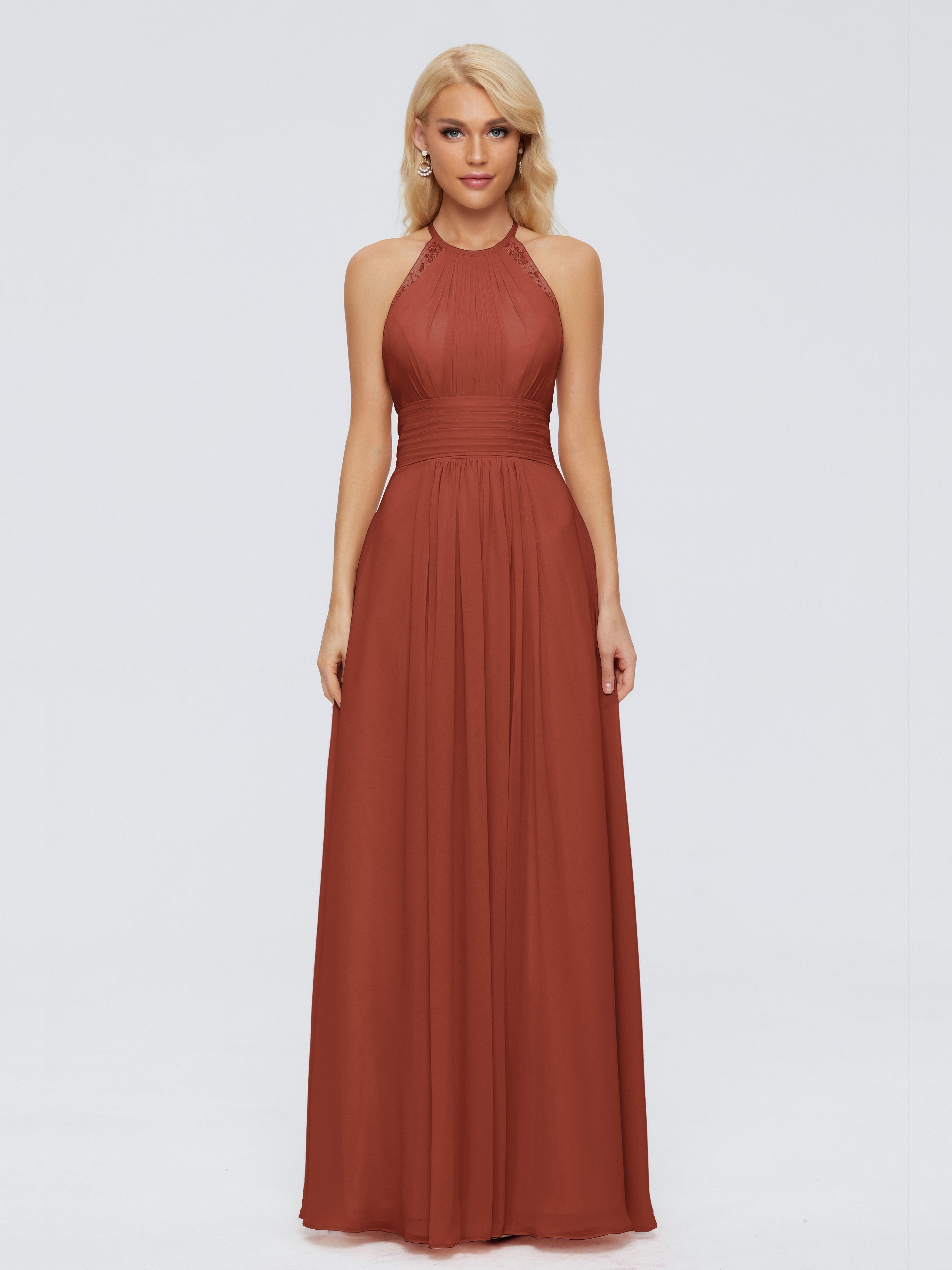 Arya Halter Chiffon Bridesmaid Dresses