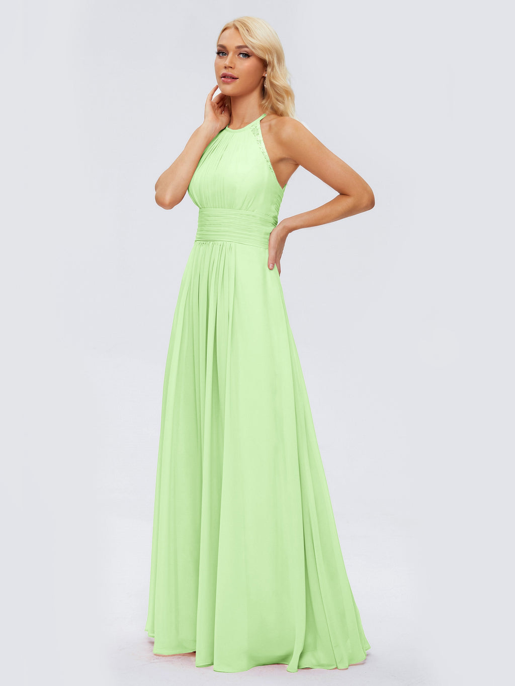 Arya Halter Chiffon Bridesmaid Dresses