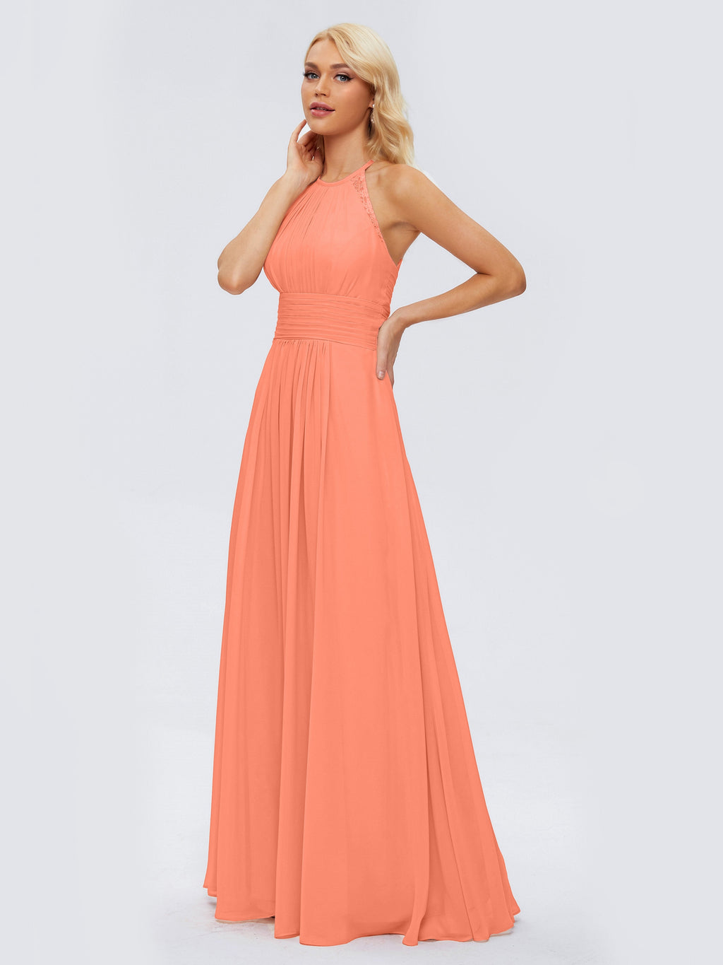Arya Halter Chiffon Bridesmaid Dresses