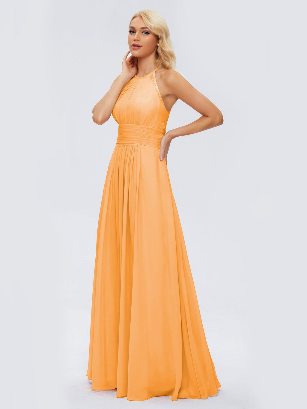 Arya Halter Chiffon Bridesmaid Dresses