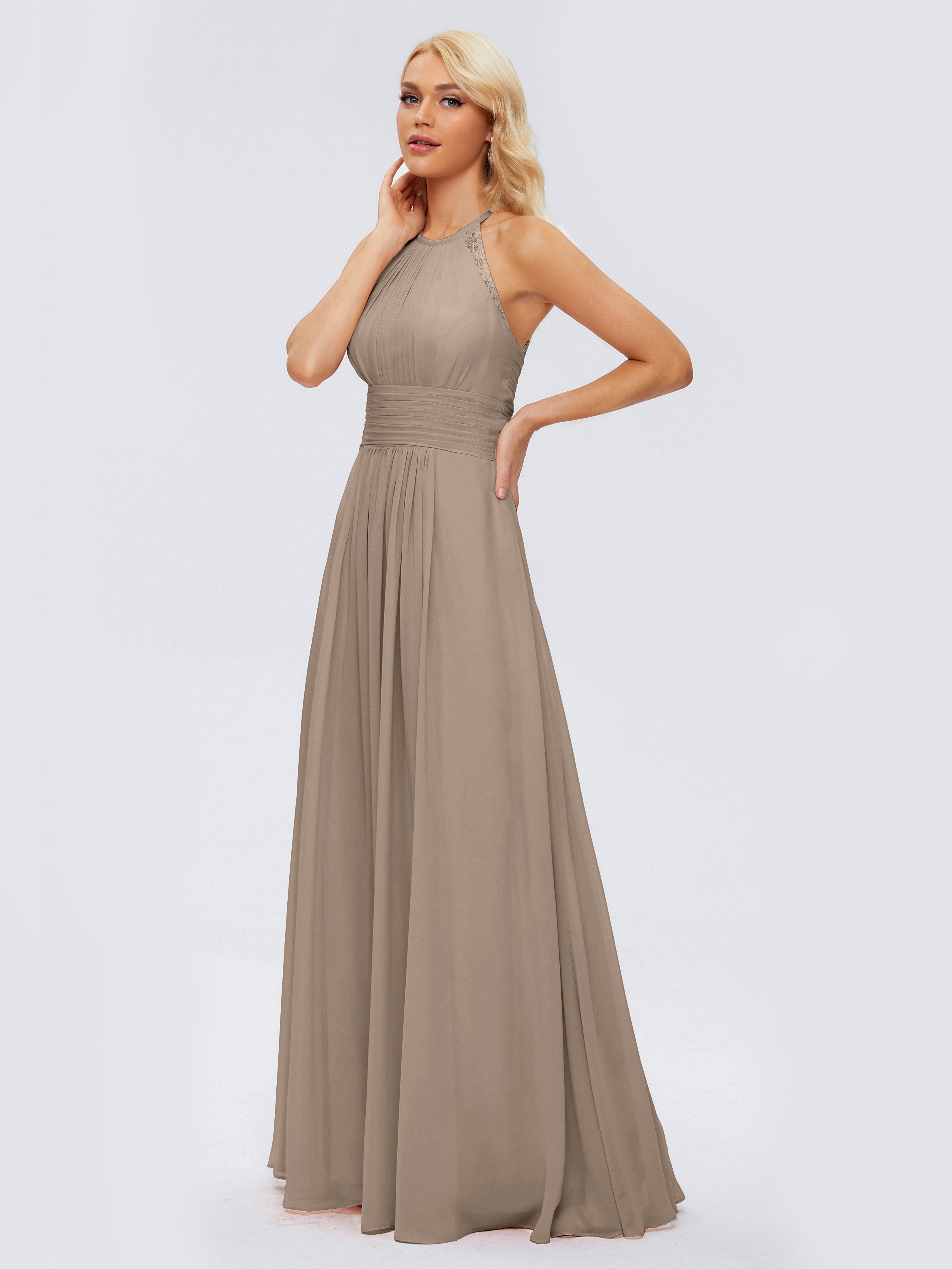 Arya Halter Chiffon Bridesmaid Dresses