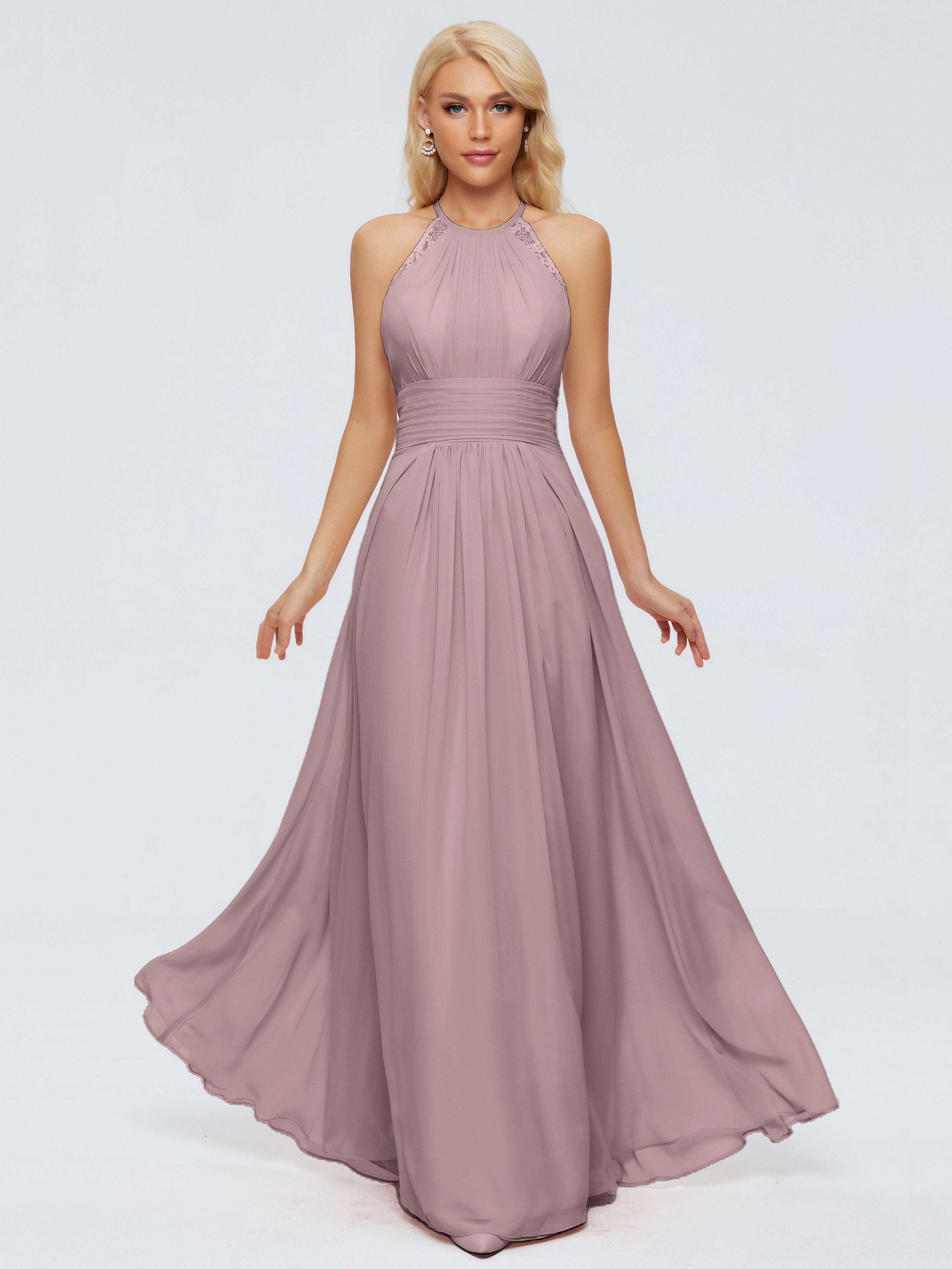 Arya Halter Chiffon Bridesmaid Dresses