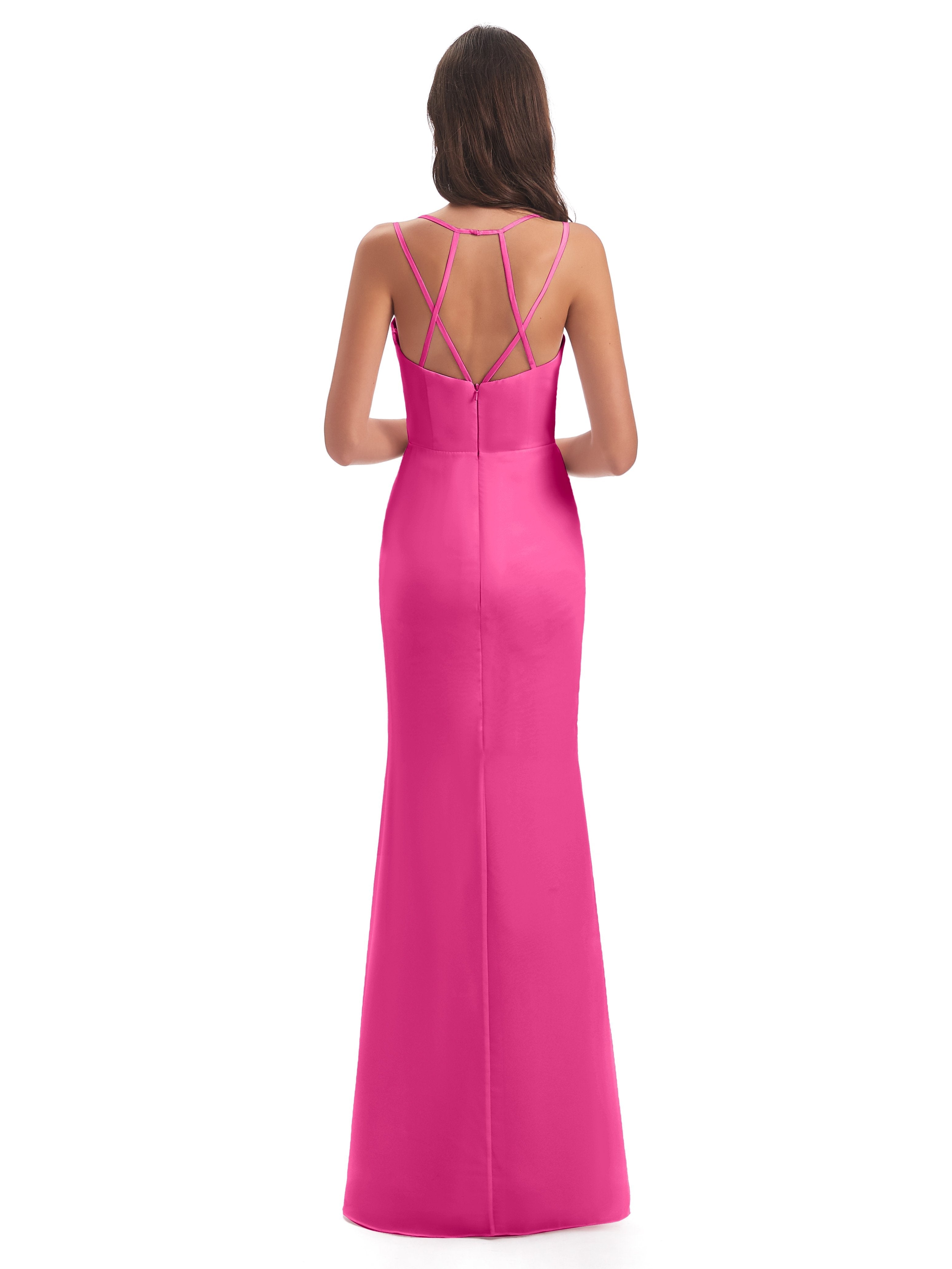 Aryanna Hourglass Spaghetti Straps Chiffon Bridesmaid Dresses