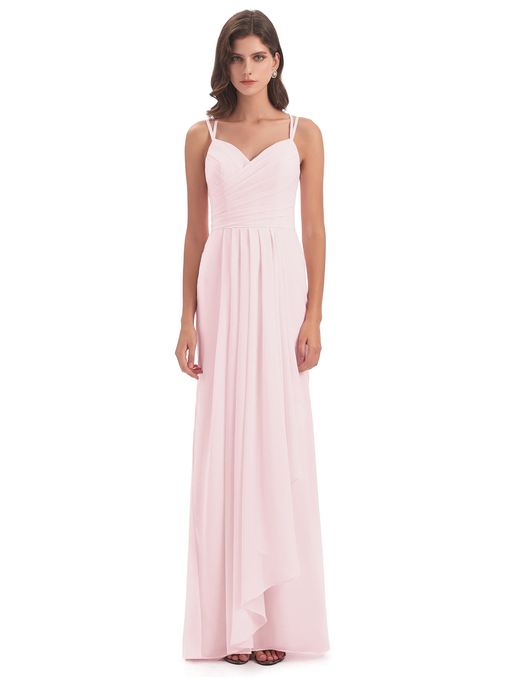 Aryanna Hourglass Spaghetti Straps Chiffon Bridesmaid Dresses