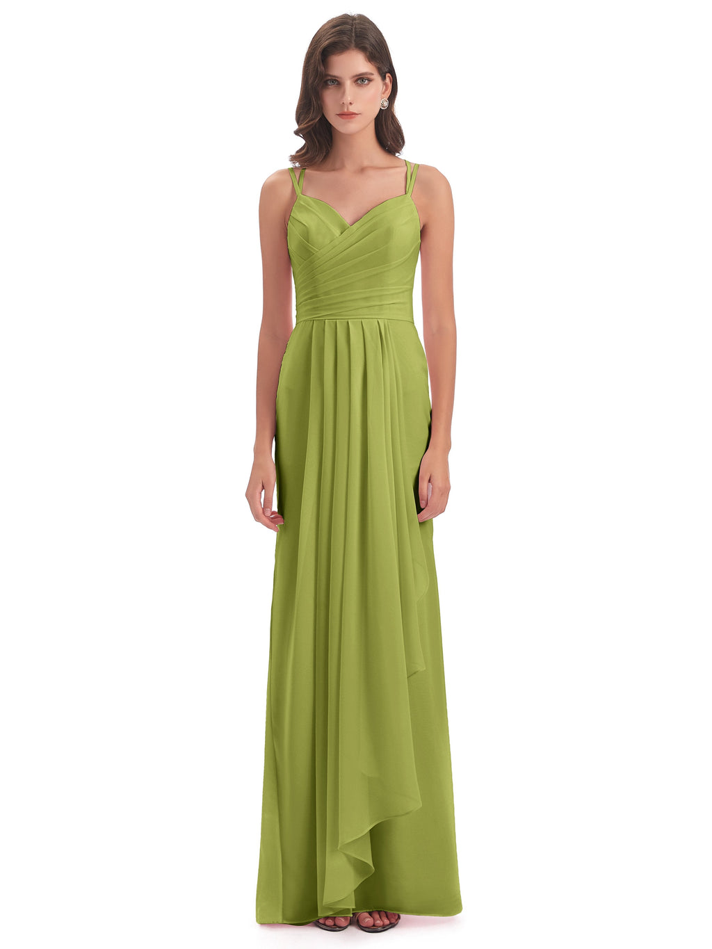 Aryanna Hourglass Spaghetti Straps Chiffon Bridesmaid Dresses