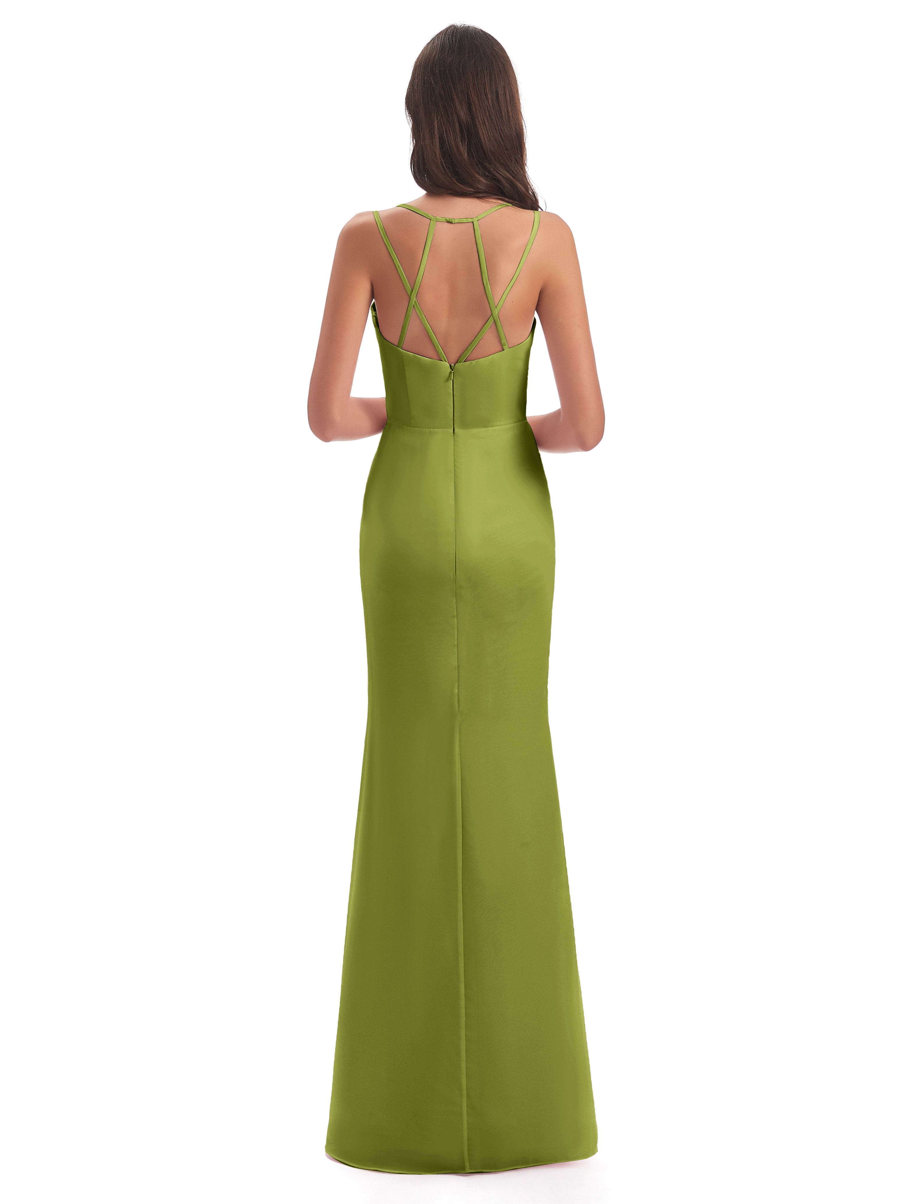 Aryanna Hourglass Spaghetti Straps Chiffon Bridesmaid Dresses