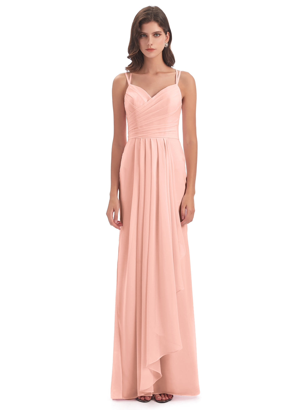 Aryanna Hourglass Spaghetti Straps Chiffon Bridesmaid Dresses