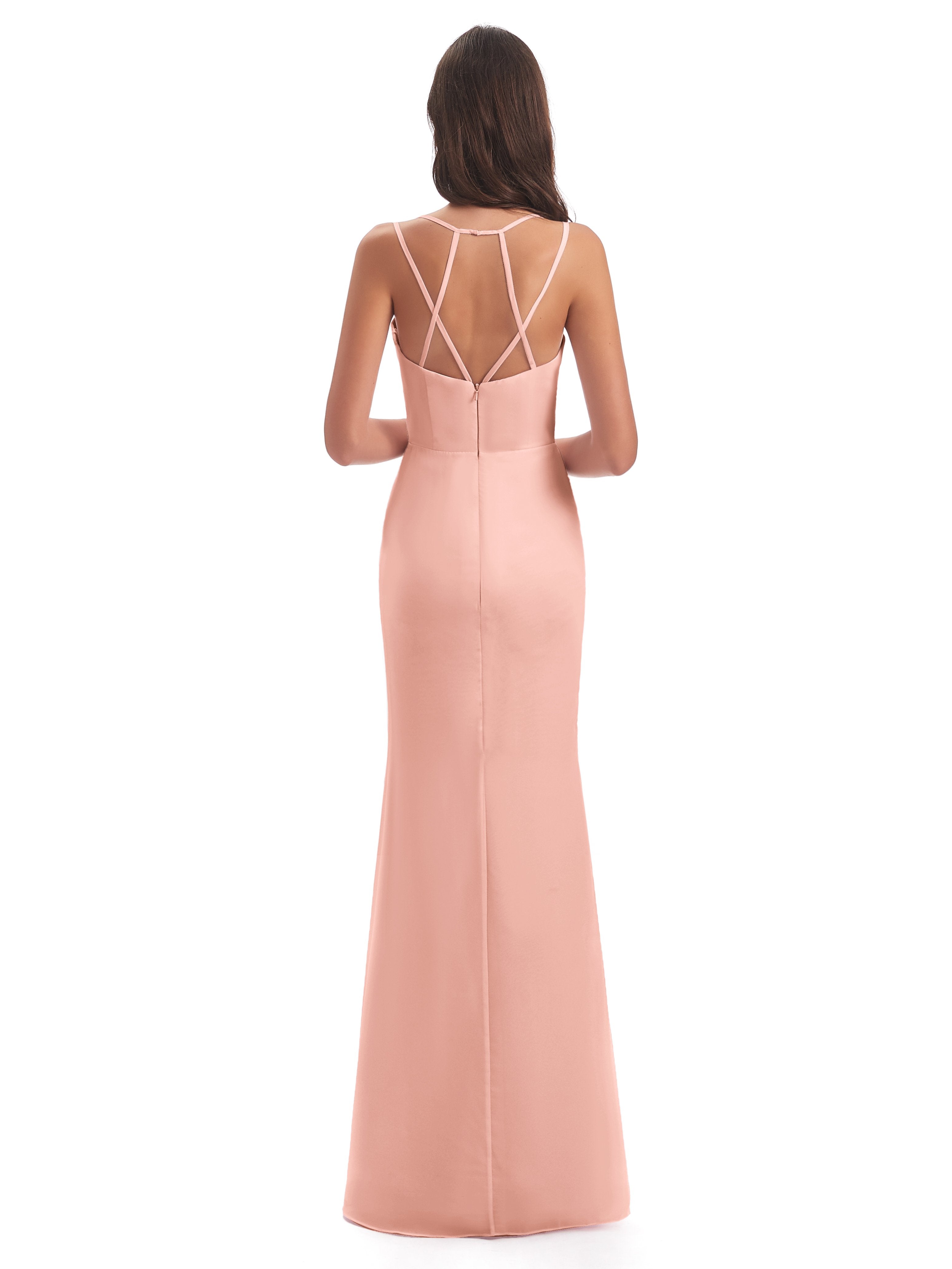 Aryanna Hourglass Spaghetti Straps Chiffon Bridesmaid Dresses