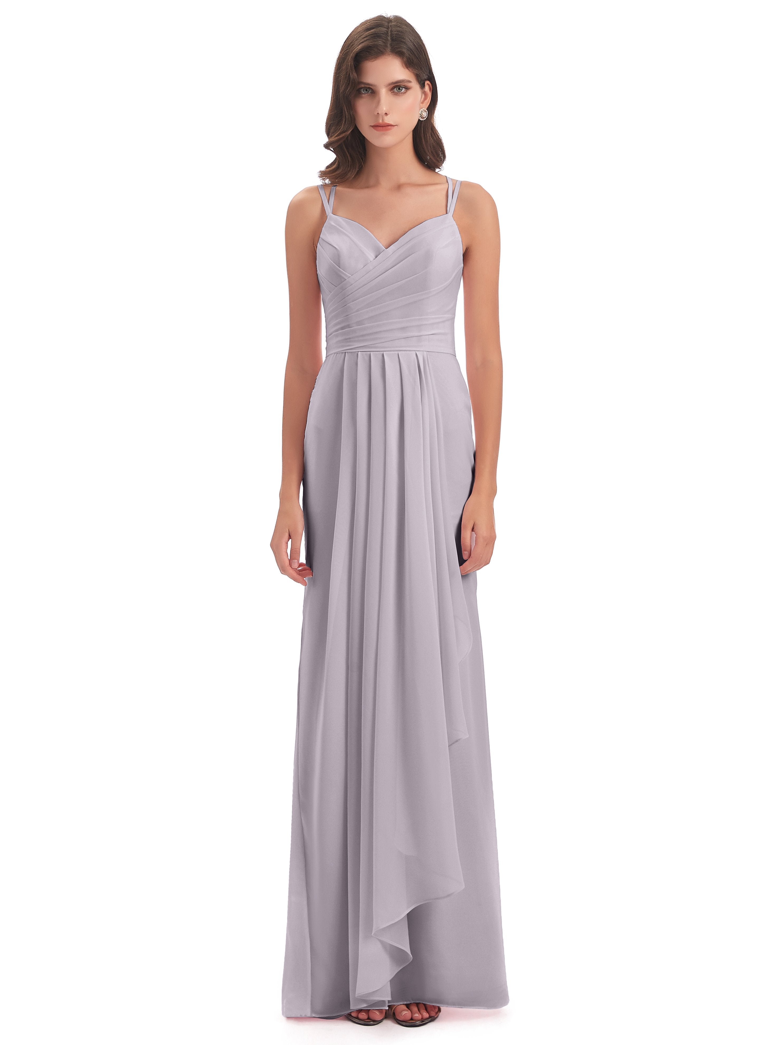 Aryanna Hourglass Spaghetti Straps Chiffon Bridesmaid Dresses