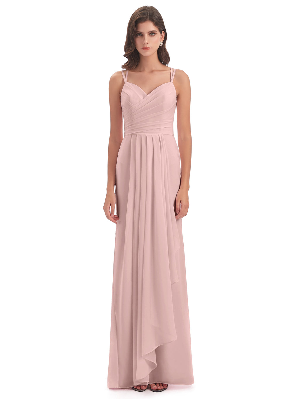 Aryanna Hourglass Spaghetti Straps Chiffon Bridesmaid Dresses