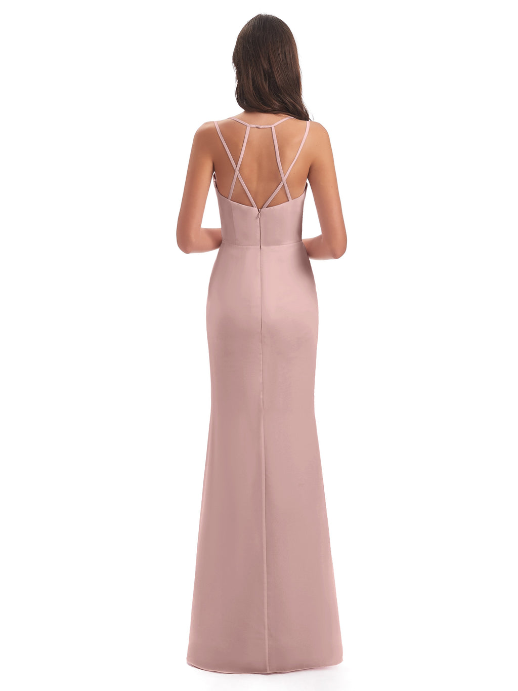 Aryanna Hourglass Spaghetti Straps Chiffon Bridesmaid Dresses