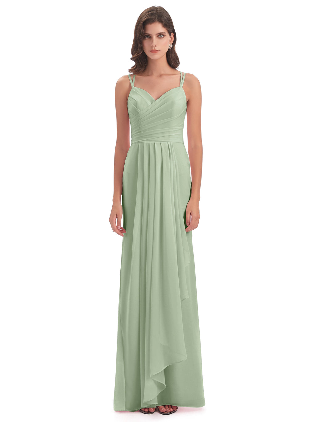 Aryanna Hourglass Spaghetti Straps Chiffon Bridesmaid Dresses