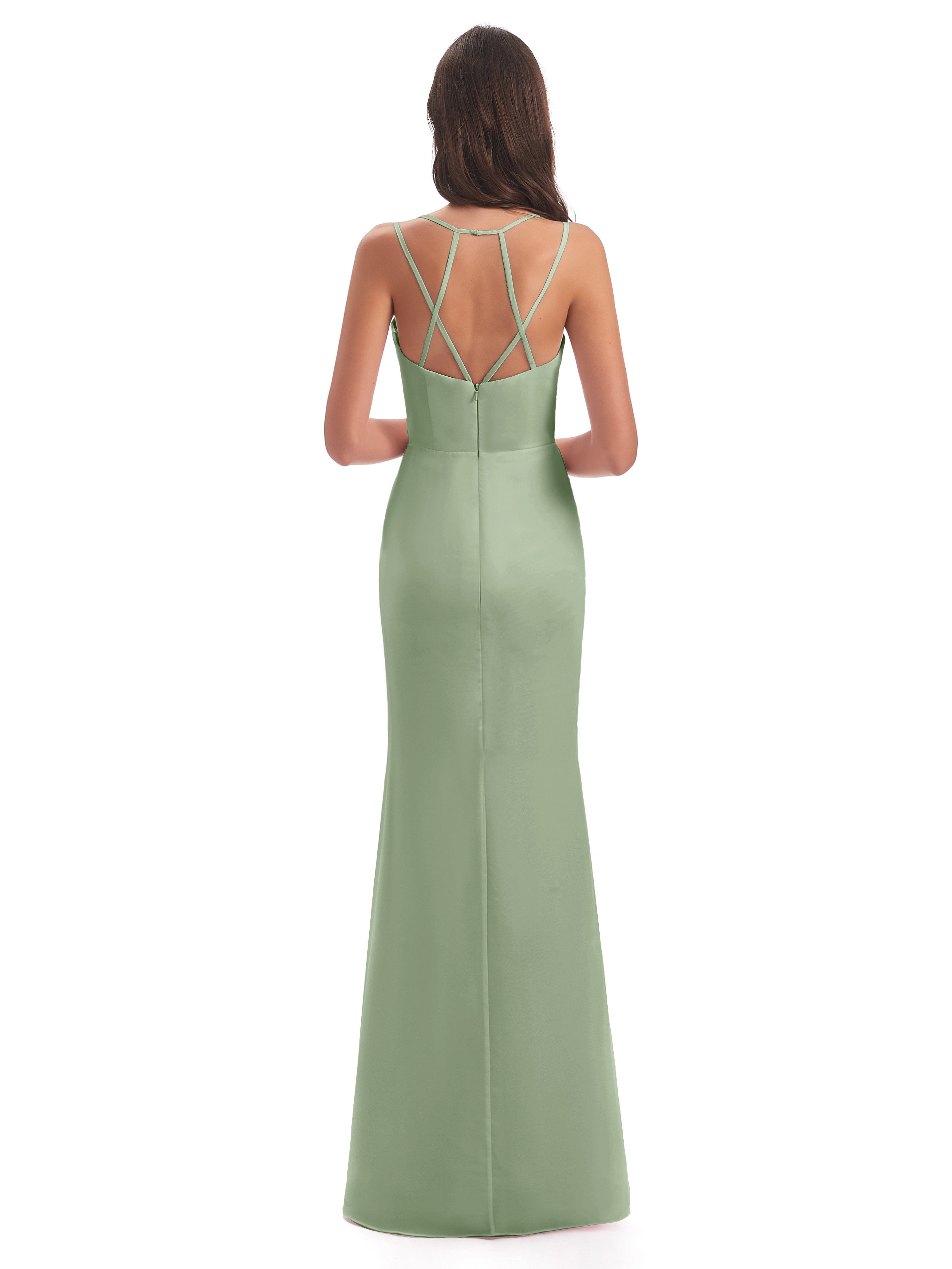Aryanna Hourglass Spaghetti Straps Chiffon Bridesmaid Dresses